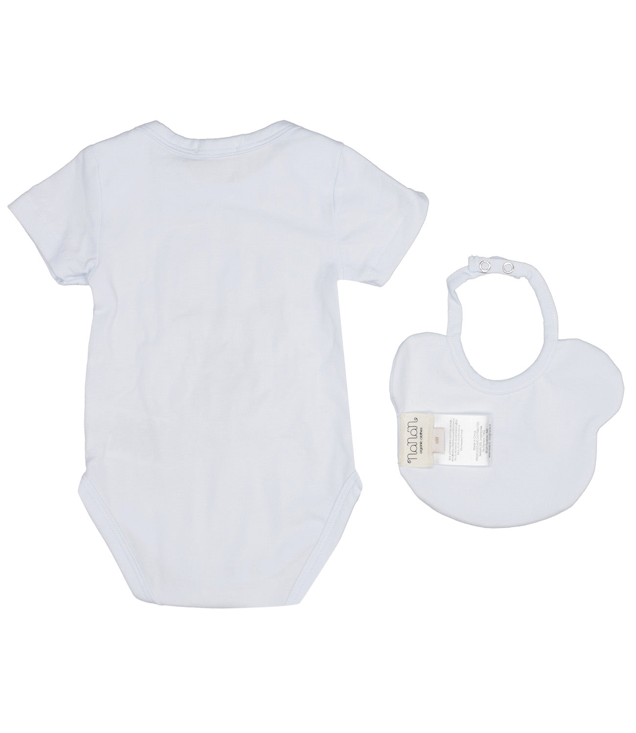 Nanan | Light Blue Bodysuit and Bib Set