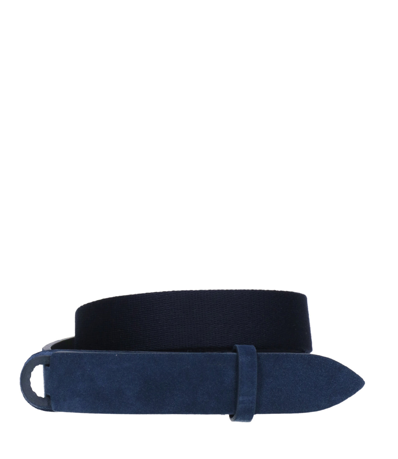 Orciani Nobuckle | Cinta Suede Blu navy
