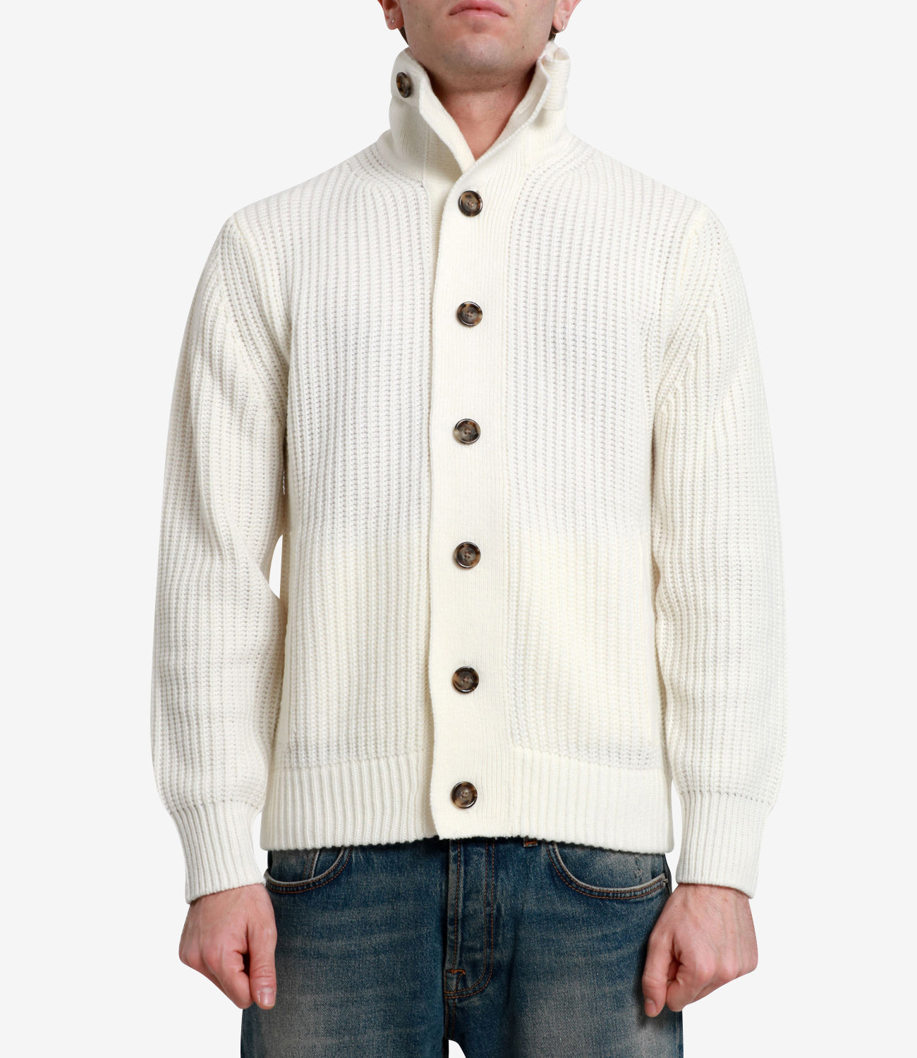 Paolo Pecora | Cream Blouson Cardigan