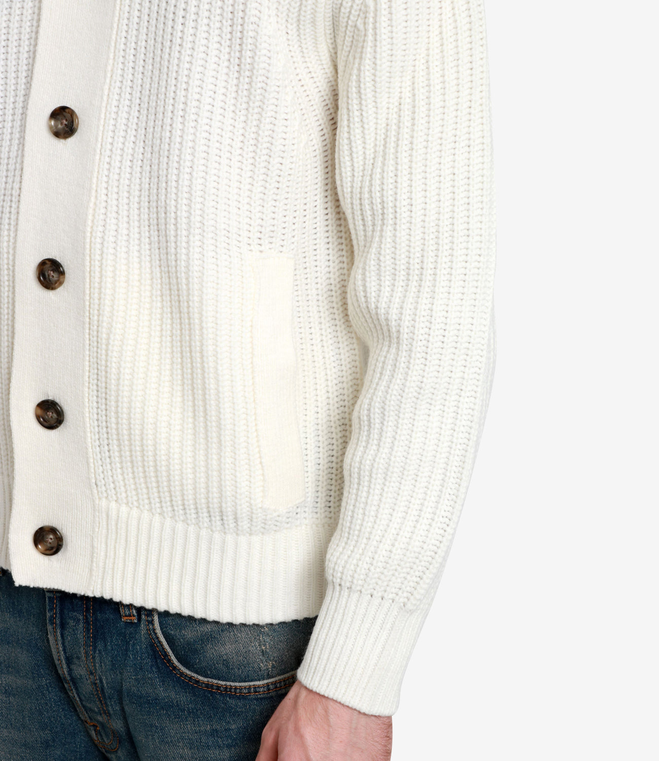 Paolo Pecora | Cardigan Blouson Panna