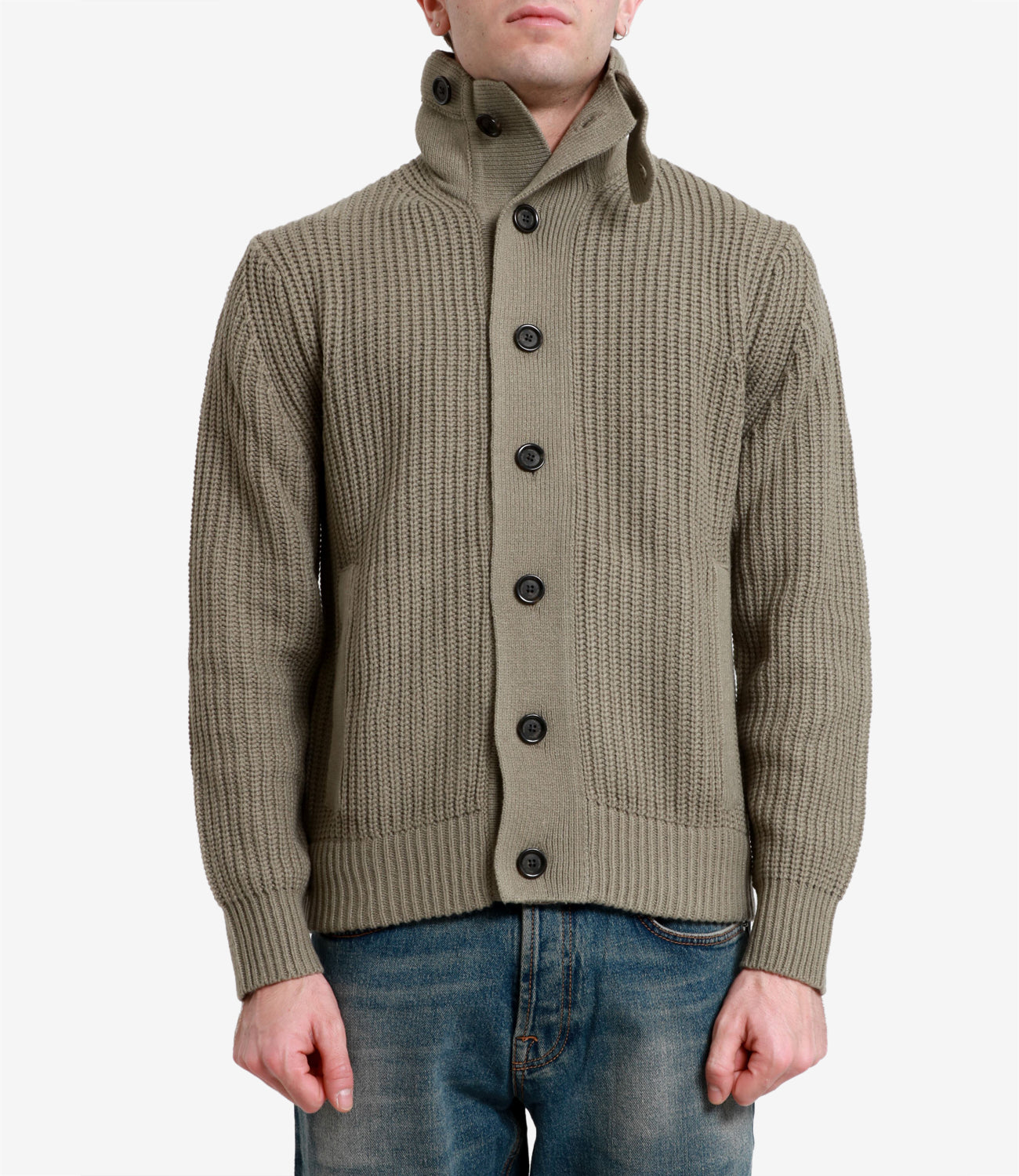 Paolo Pecora | Cardigan Blouson Military Green