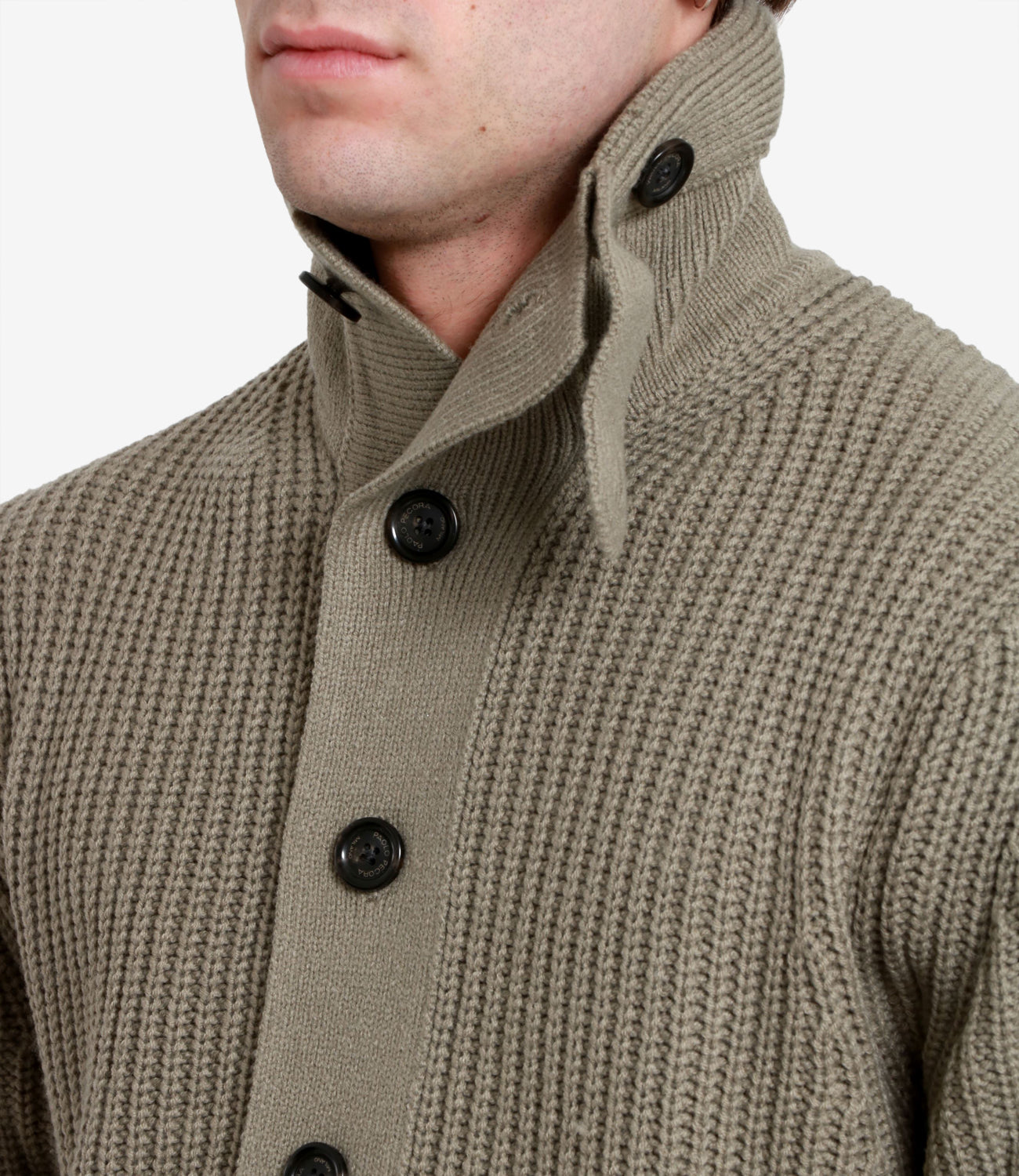 Paolo Pecora | Cardigan Blouson Verde militare