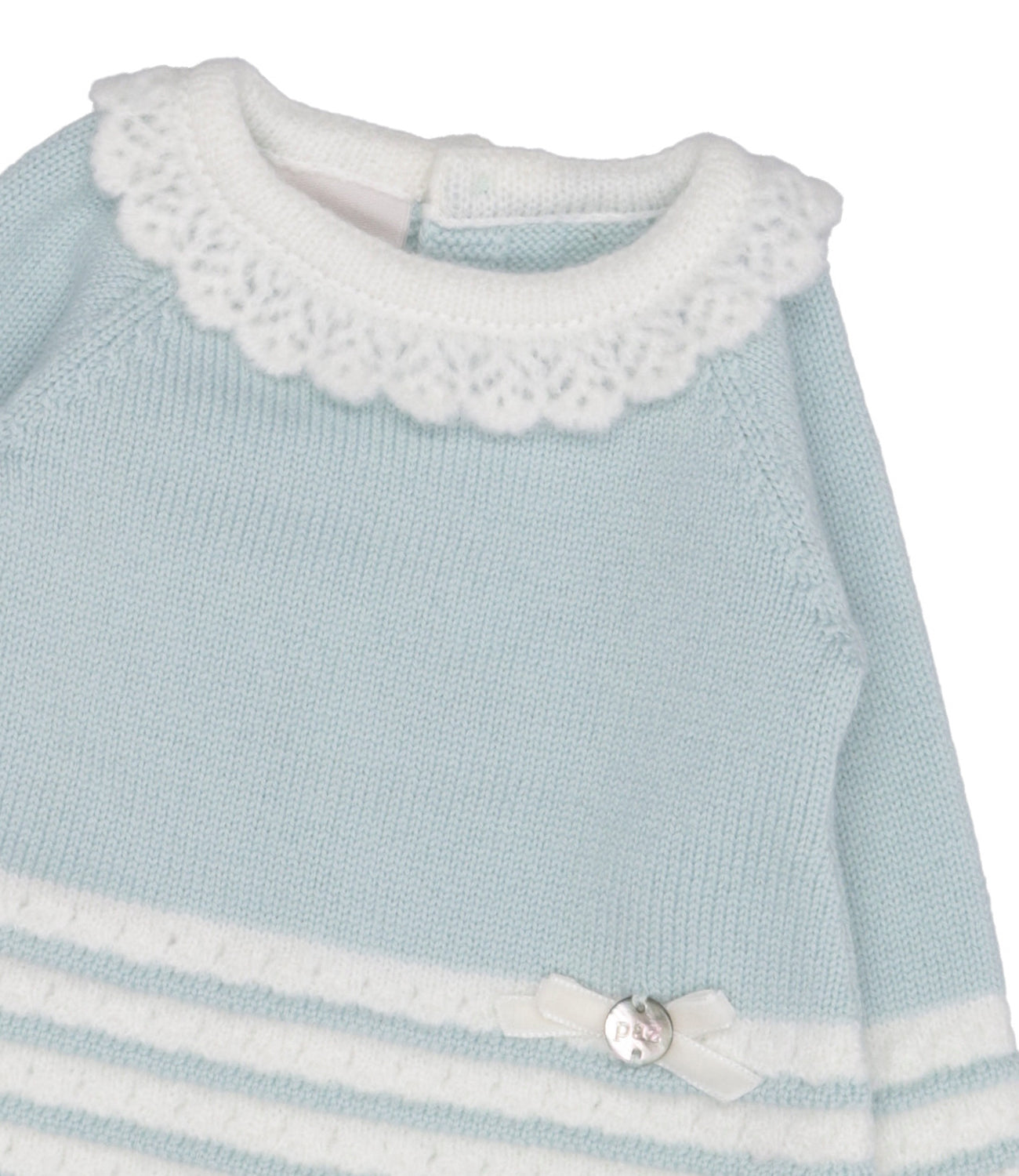 Paz Rodriguez | Maglia Ruisenor Verde Acqua e Panna