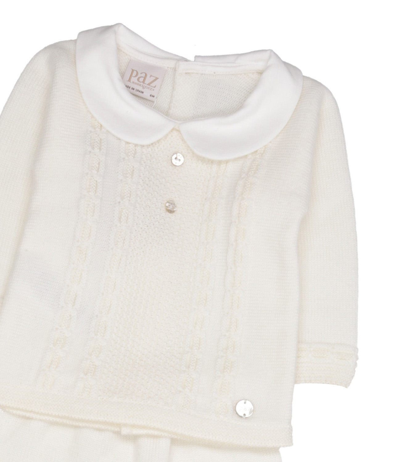 Paz Rodriguez | Cream and Beige Sweater and Trouser Set