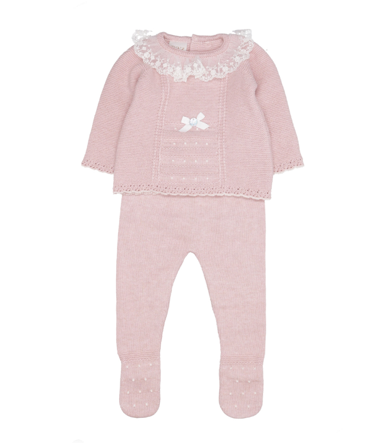 Paz Rodriguez | Set Maglia e Pantalone Rosa e Beige