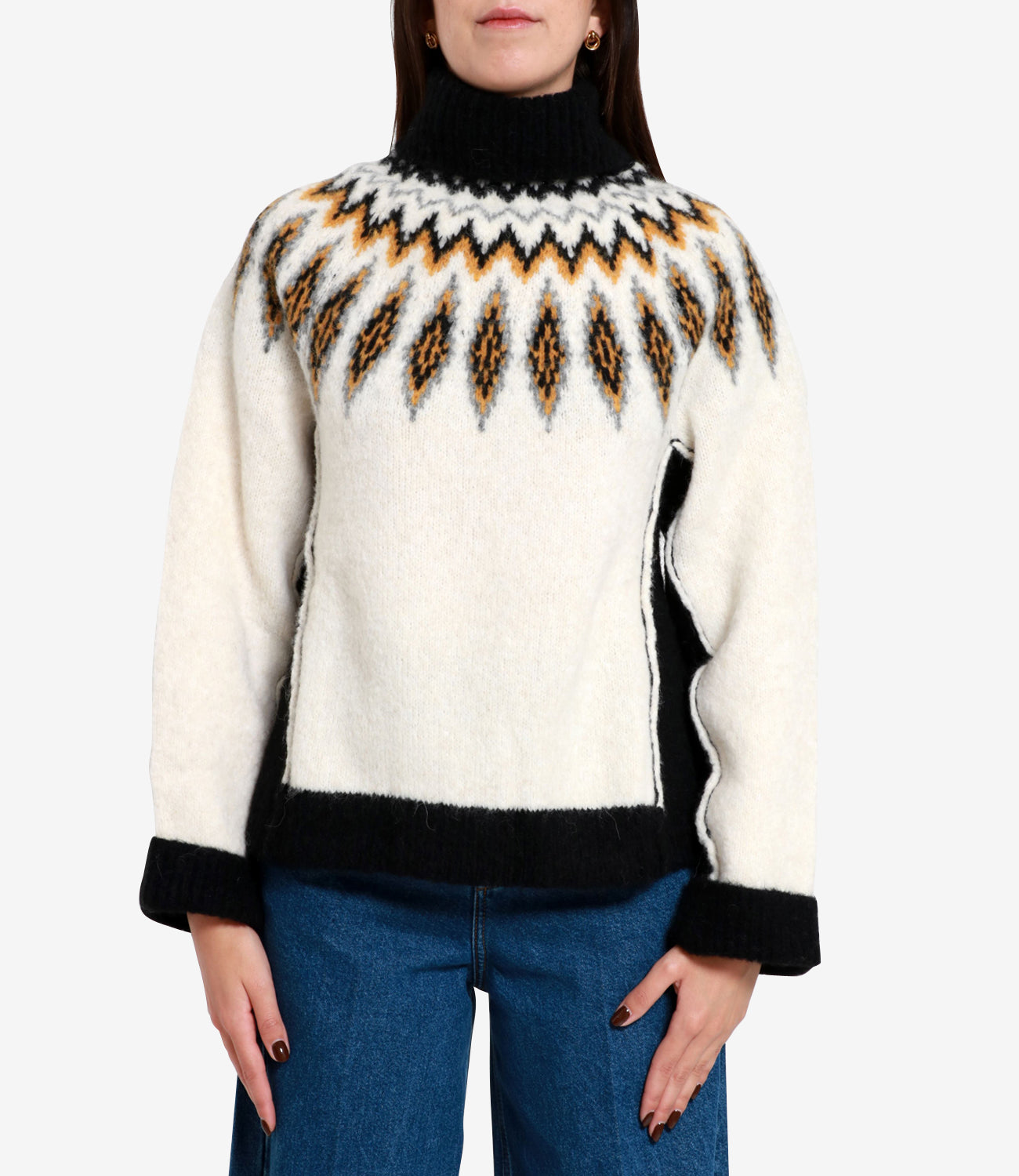 Semicouture | Madelines Black and White Cubicle Top