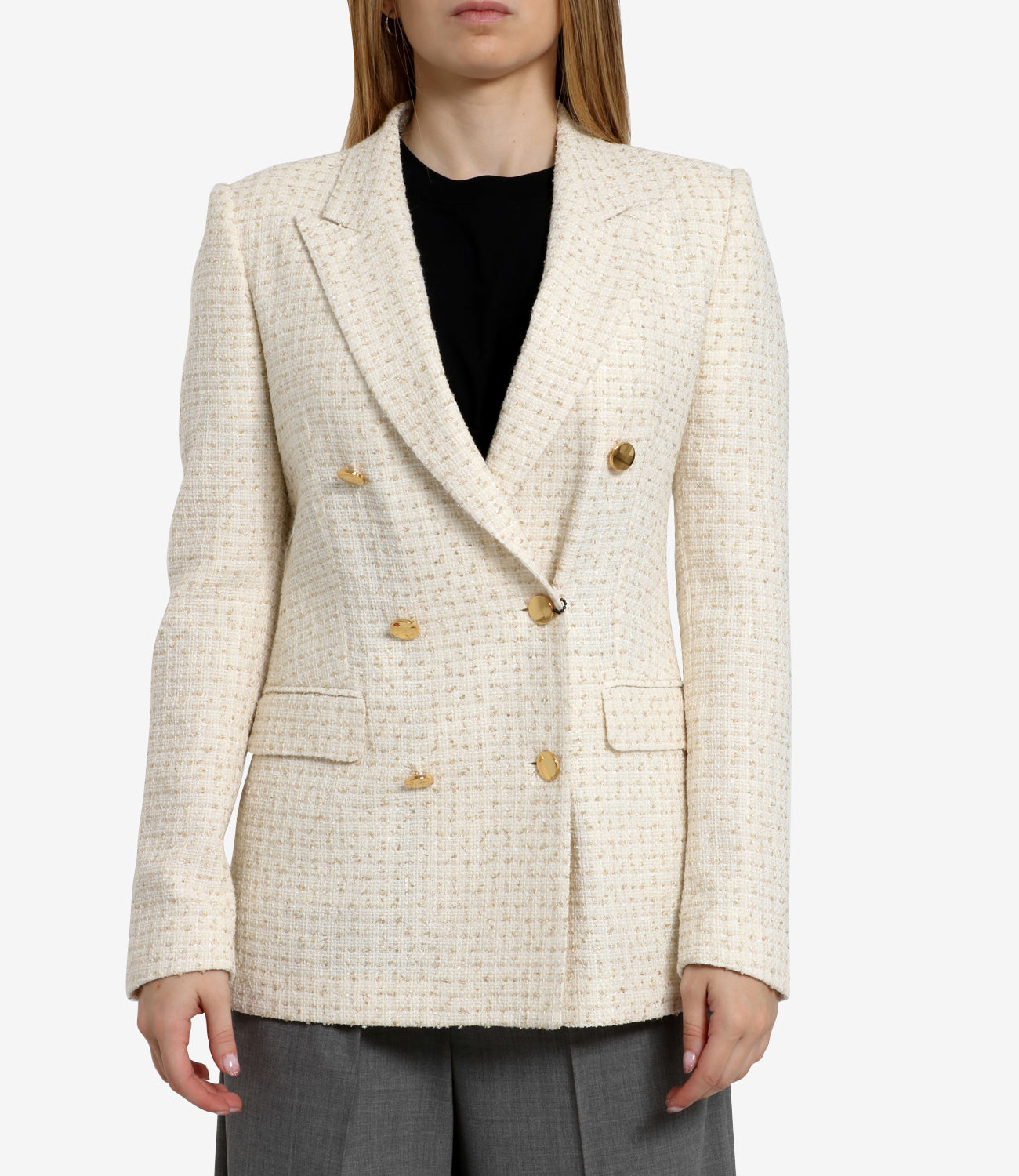 Tagliatore | Jacket J-Parigi10B Cream and Gold