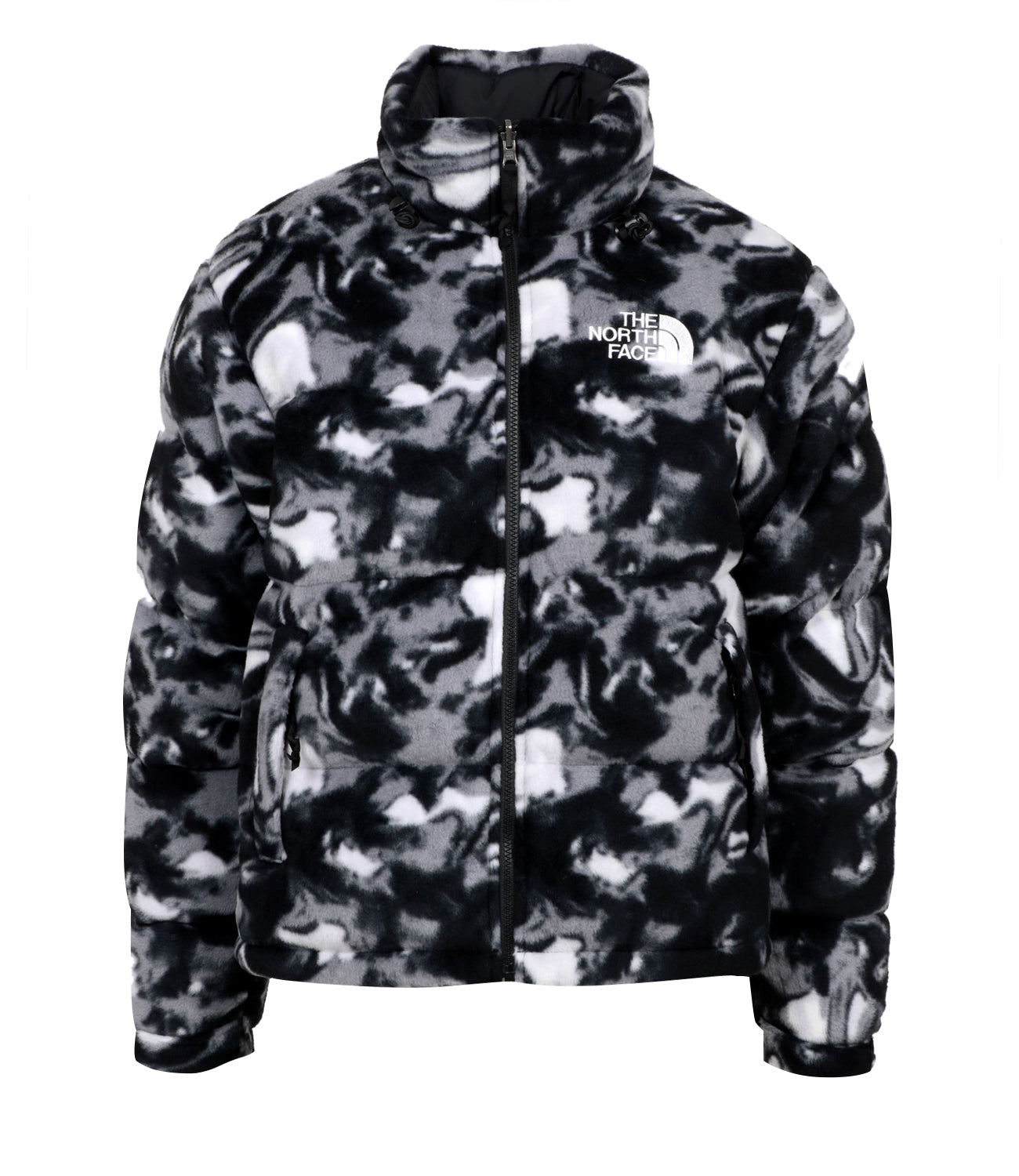 The North Face | Giacca Polar Nuptse Nero Bianco e Grigio