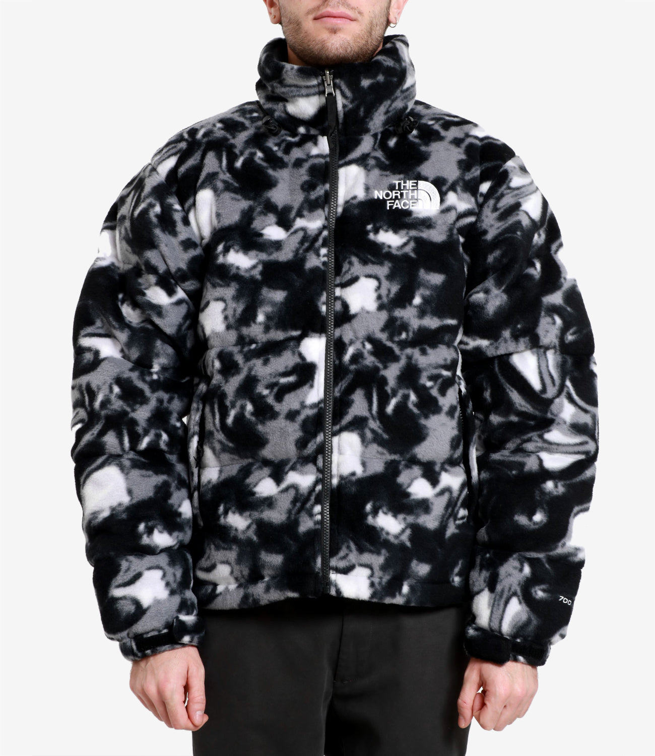 The North Face | Giacca Polar Nuptse Nero Bianco e Grigio