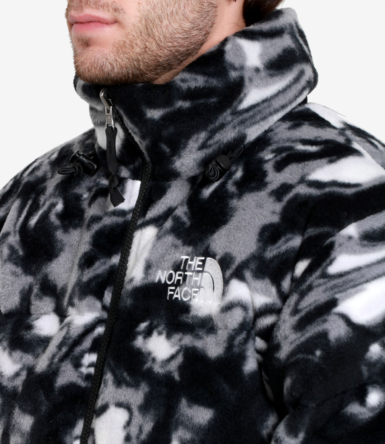 The North Face | Giacca Polar Nuptse Nero Bianco e Grigio