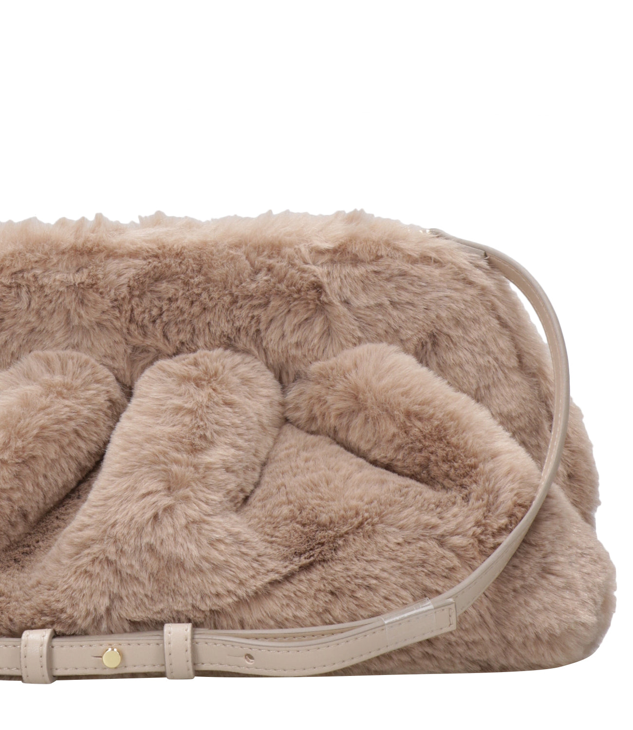 Themoiré | Tia fur Tortora Clutch Bag