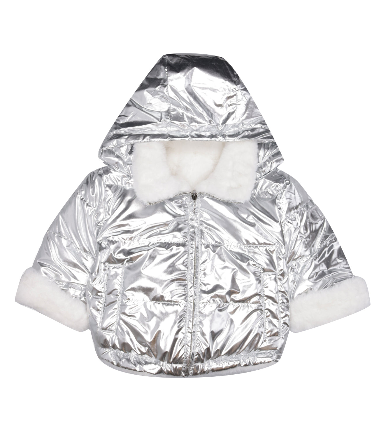 Twinset | White and Silver Metallic Jacket