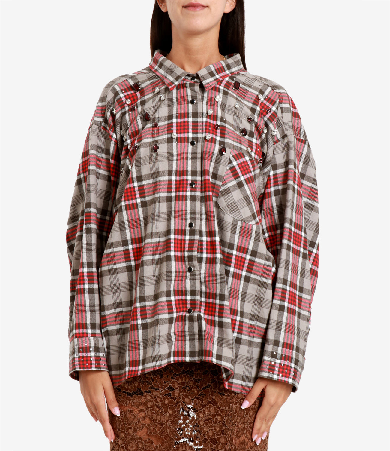 A Paper Kid | Camicia Taupe e Rosso