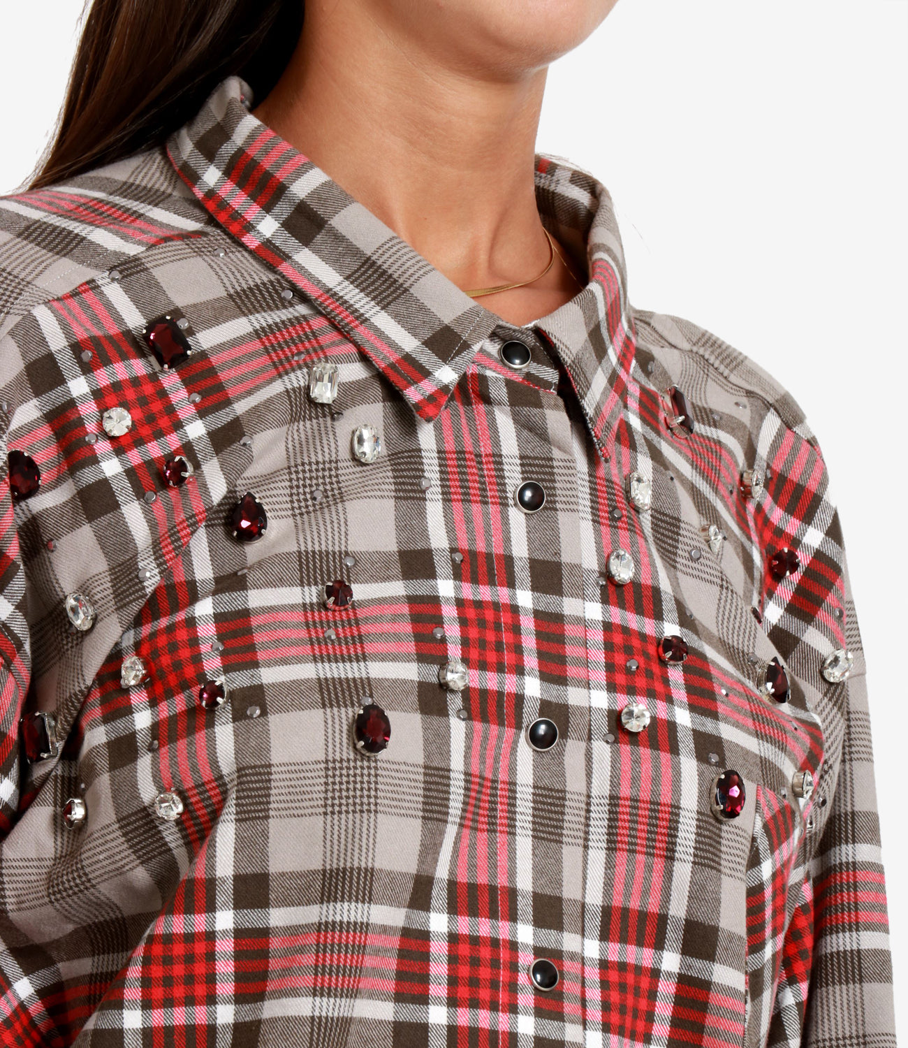 A Paper Kid | Camicia Taupe e Rosso