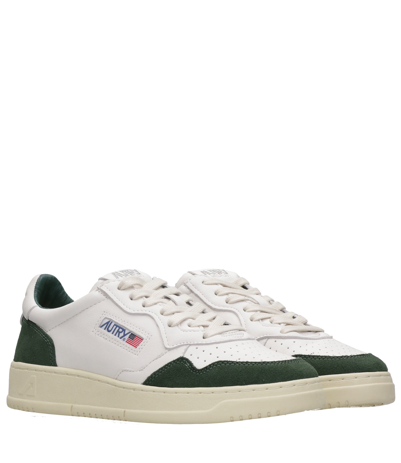 Autry | Medalist Low Man Sneakers White and Green