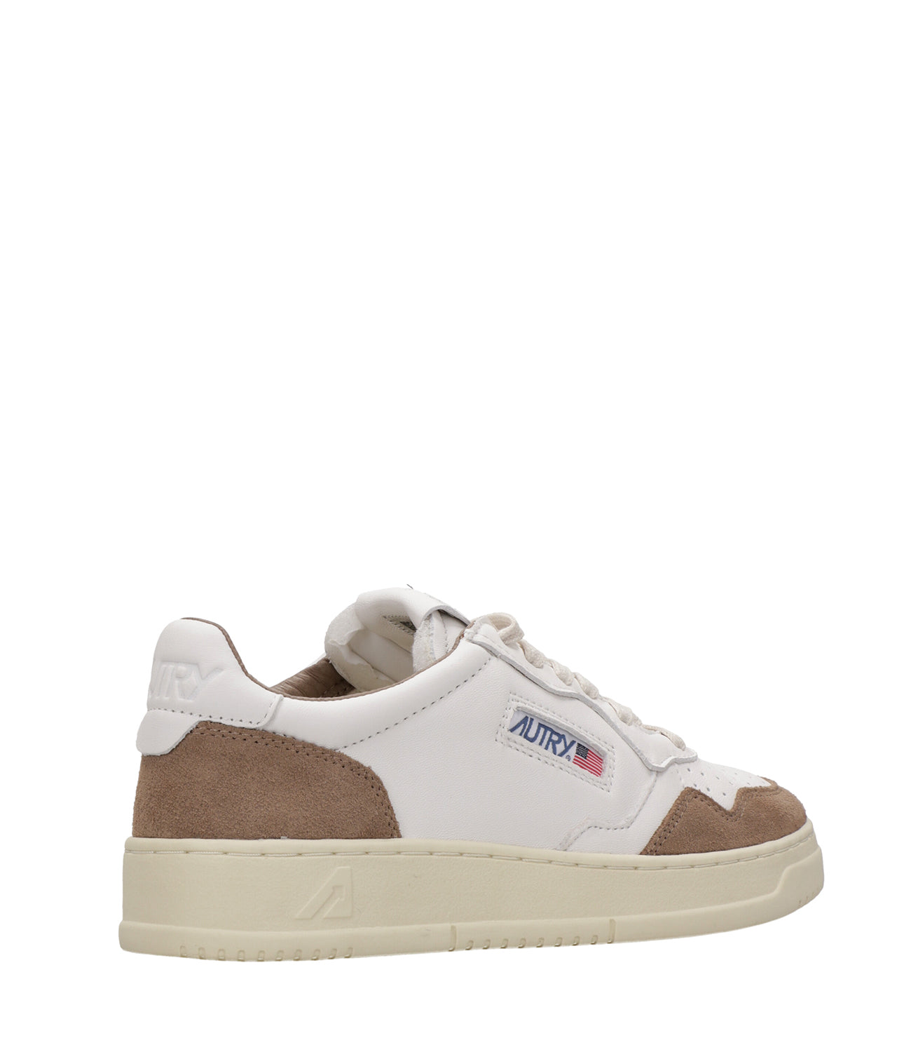 Autry | Medalist Low Man Sneakers White and Tobacco