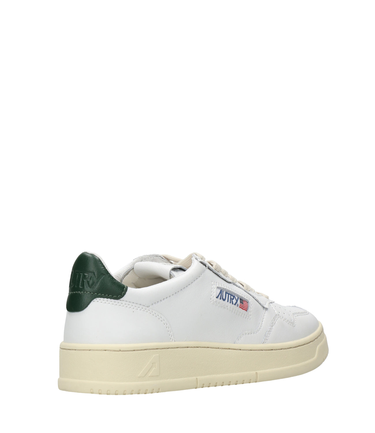 Autry | Sneakers Medalist Low Man Bianca e Verde Scuro