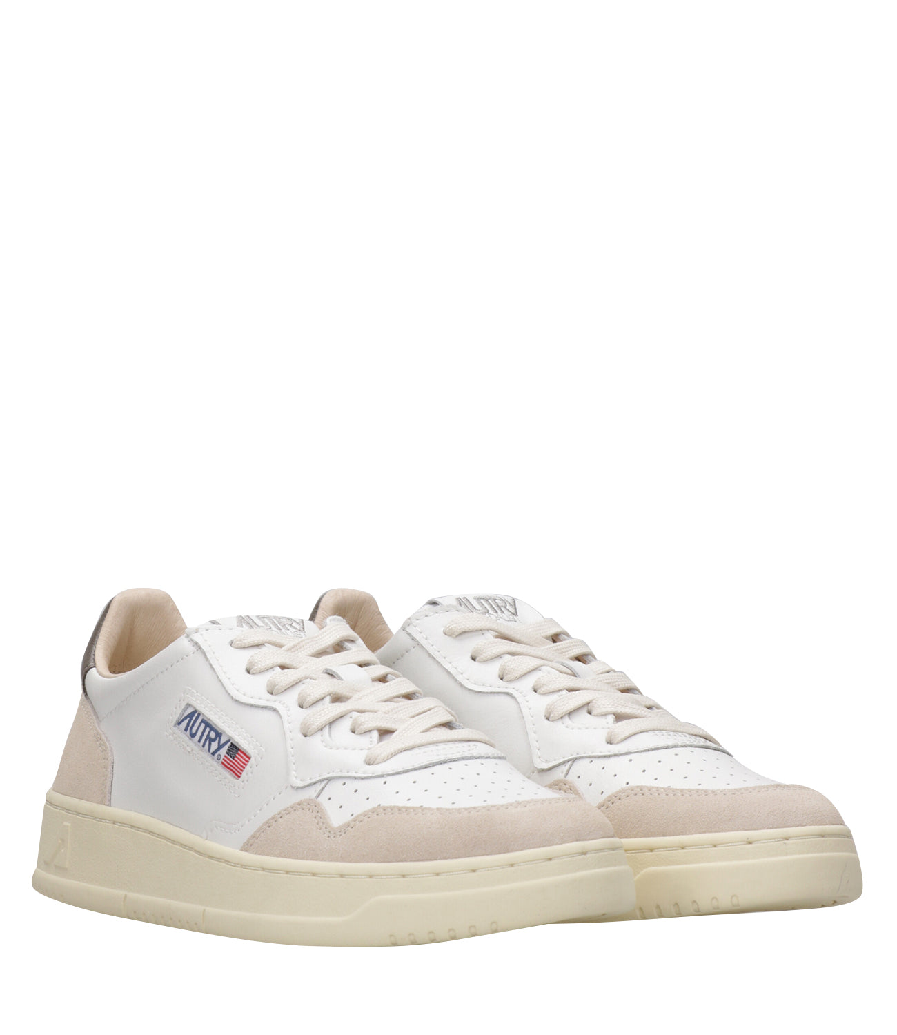 Autry | Medalist Low Man Sneakers White and Gray
