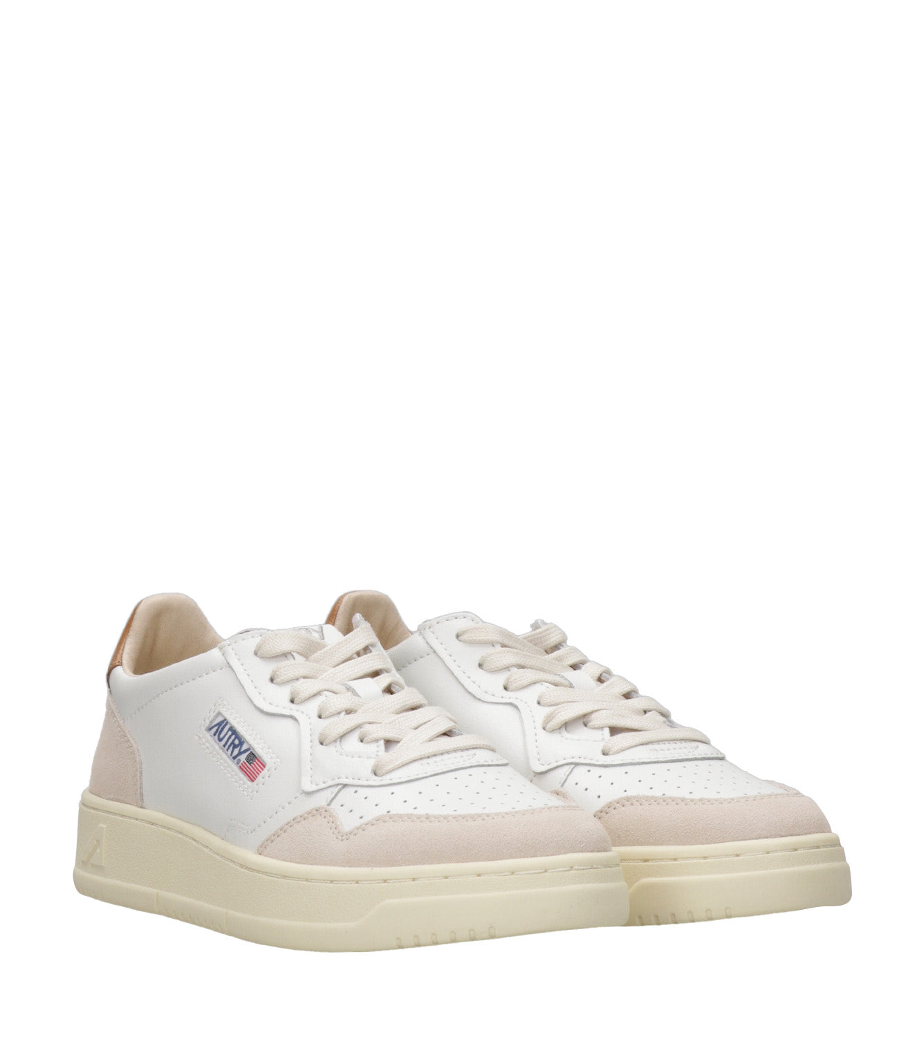Autry | Sneakers Medalist Low Man Bianca e Caramello