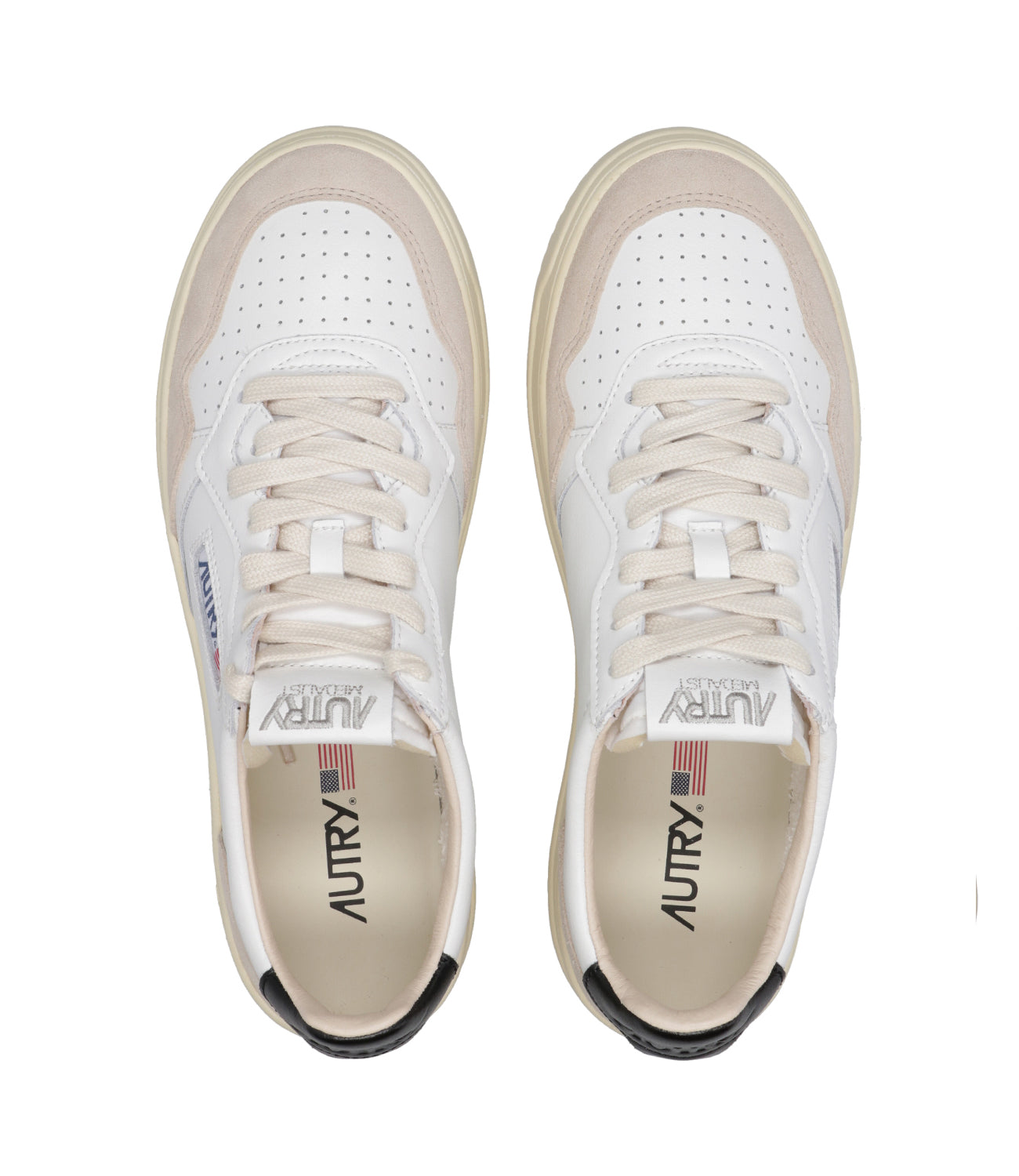Autry | Medalist Low Man Sneakers White and Black