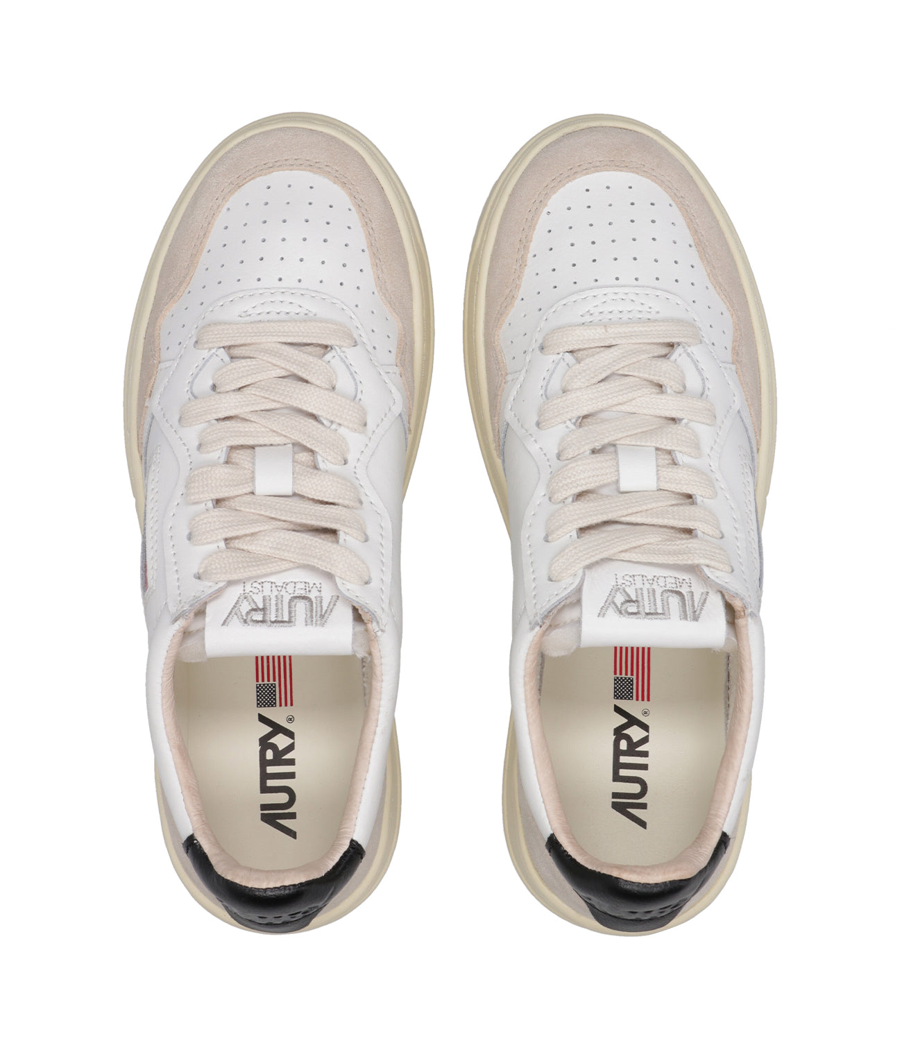 Autry | Medalist Low Woman White and Black Sneakers