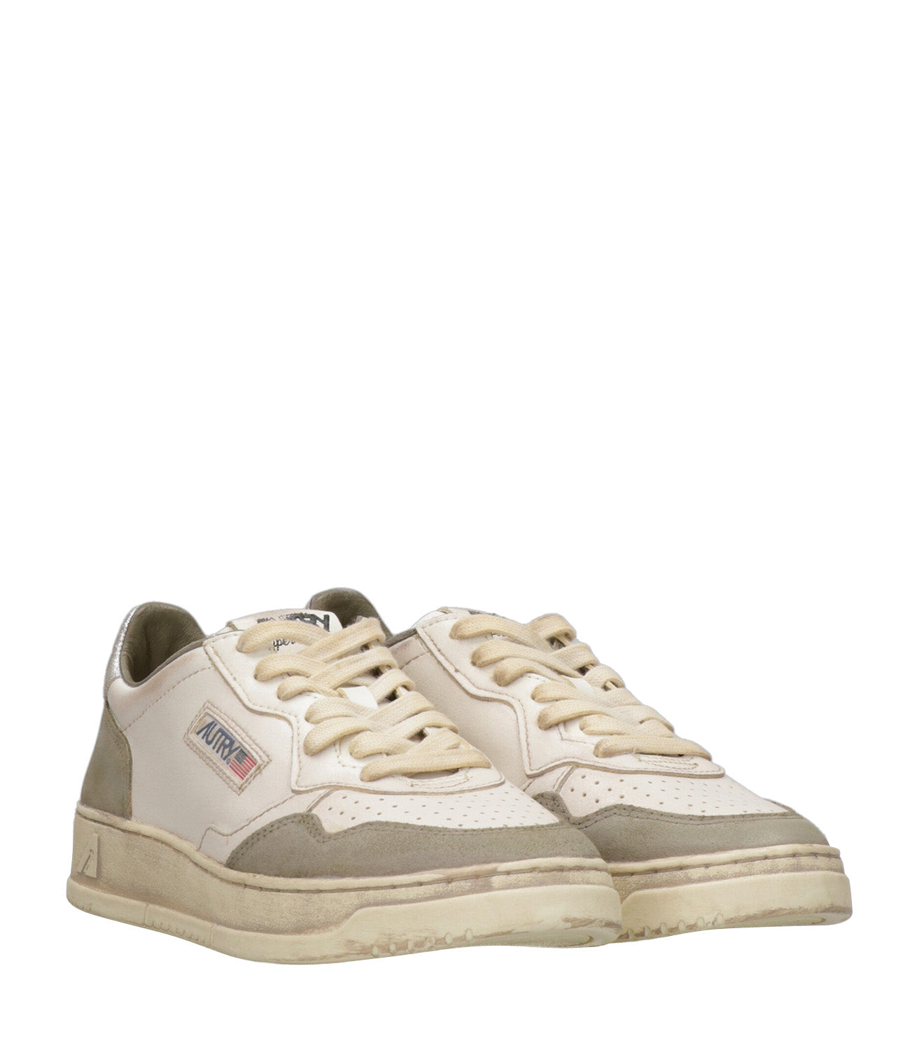 Autry | Sneakers Sup Vint Low Man Bianco e Muschio