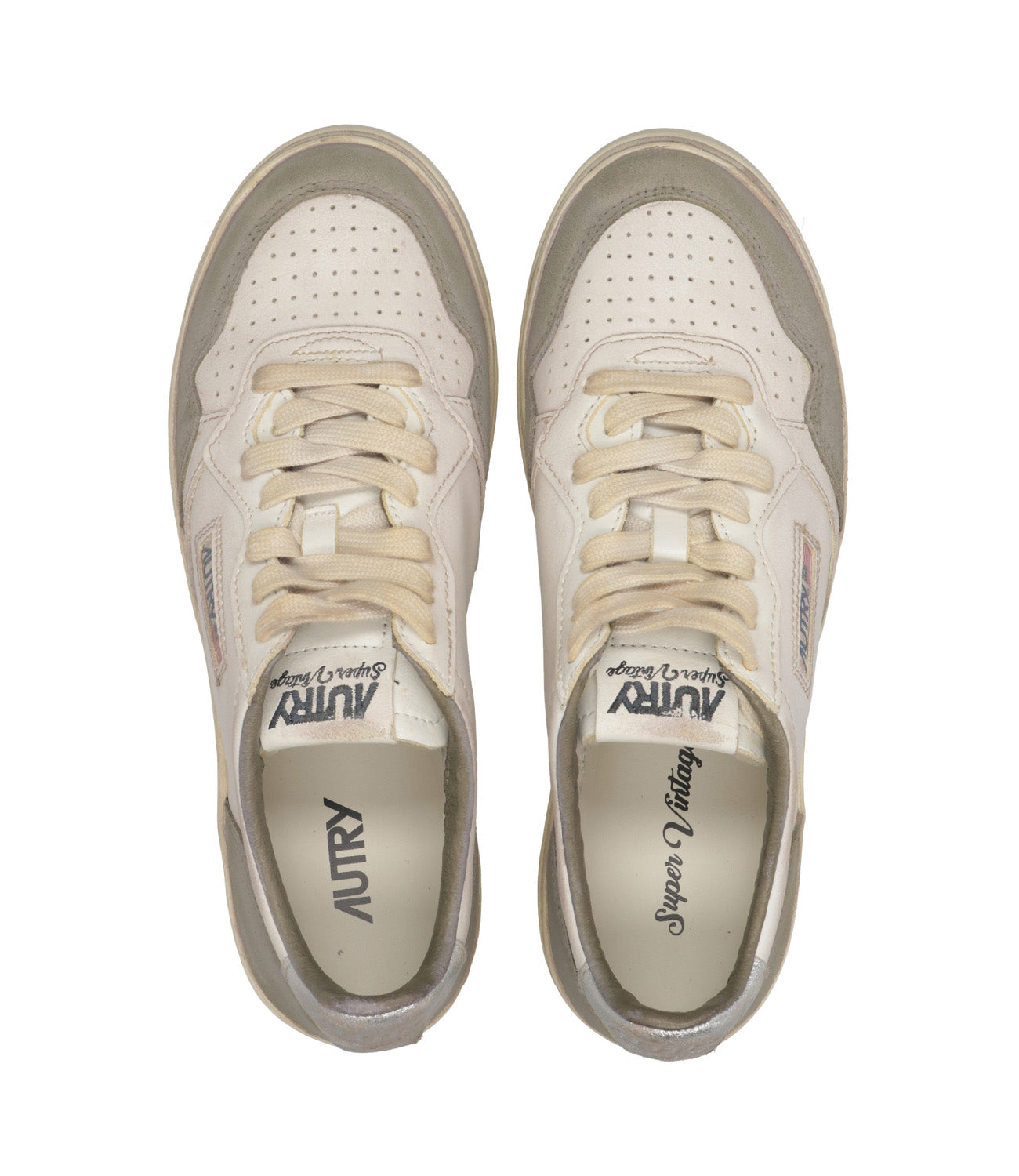 Autry | Sneakers Sup Vint Low Man Bianco e Muschio