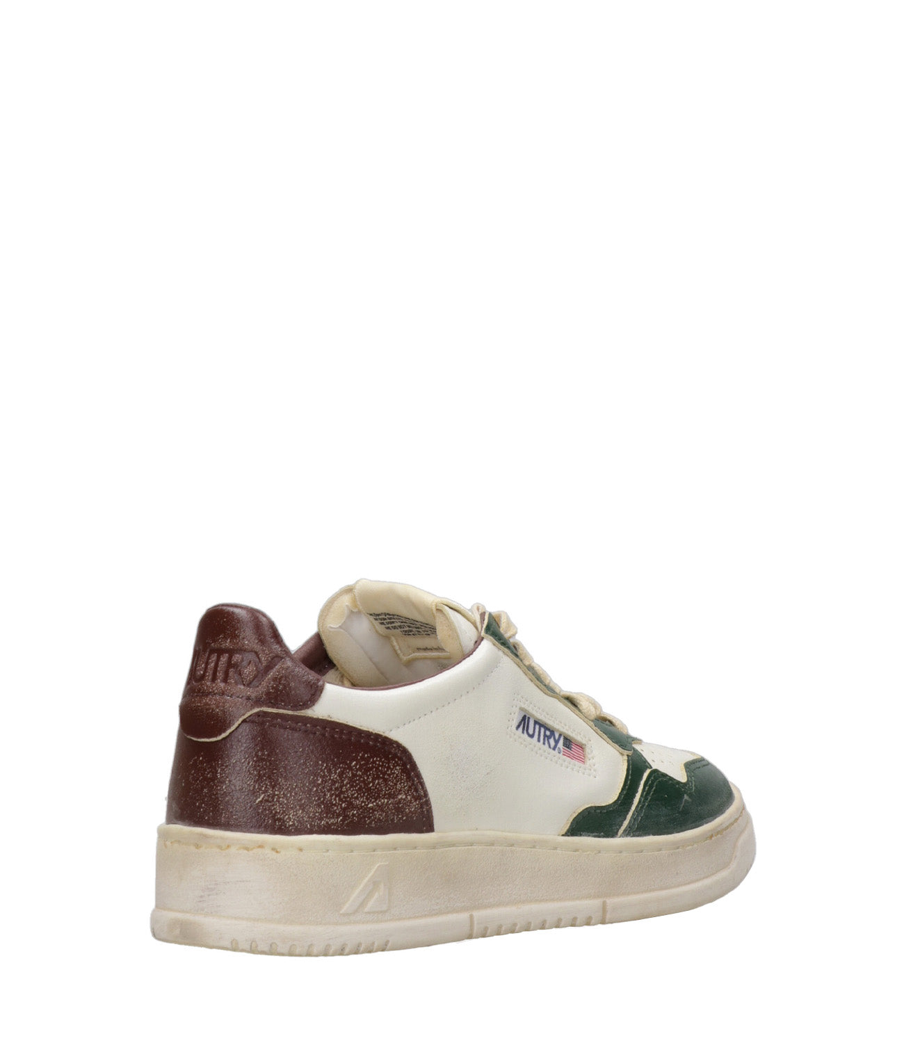 Autry | Sneakers Sup Vint Low Man Bianco Verde e Bordeaux