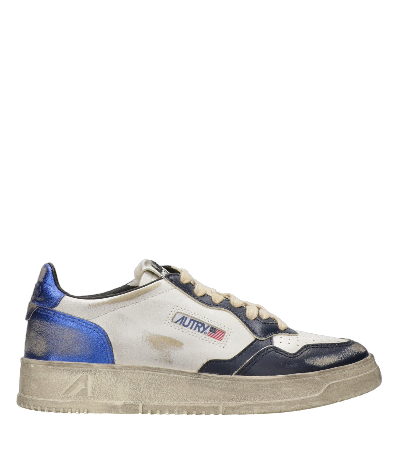 Autry | Sneakers Sup Vint Low Man Bianco Blu e Azzurro