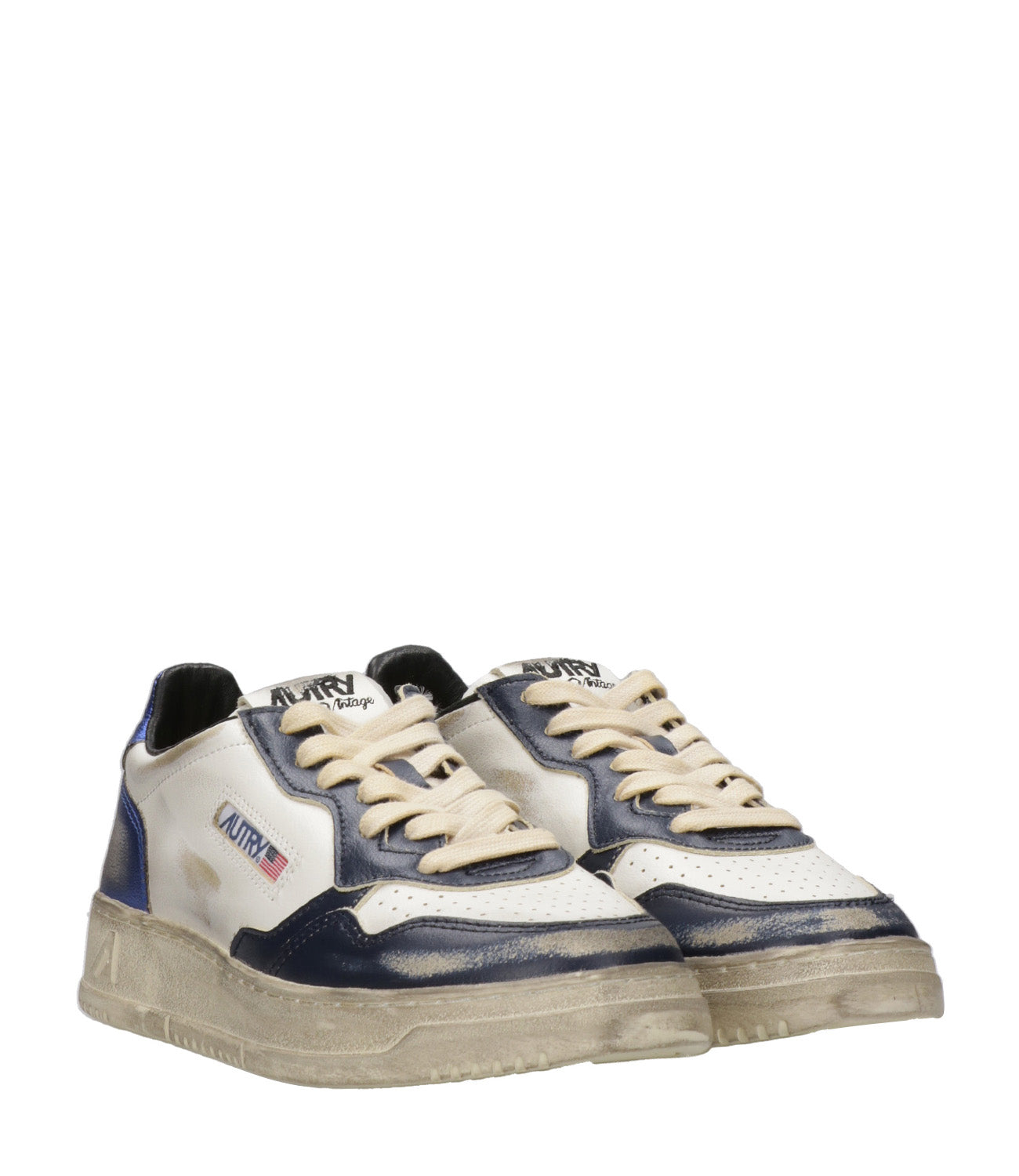 Autry | Sneakers Sup Vint Low Man Bianco Blu e Azzurro