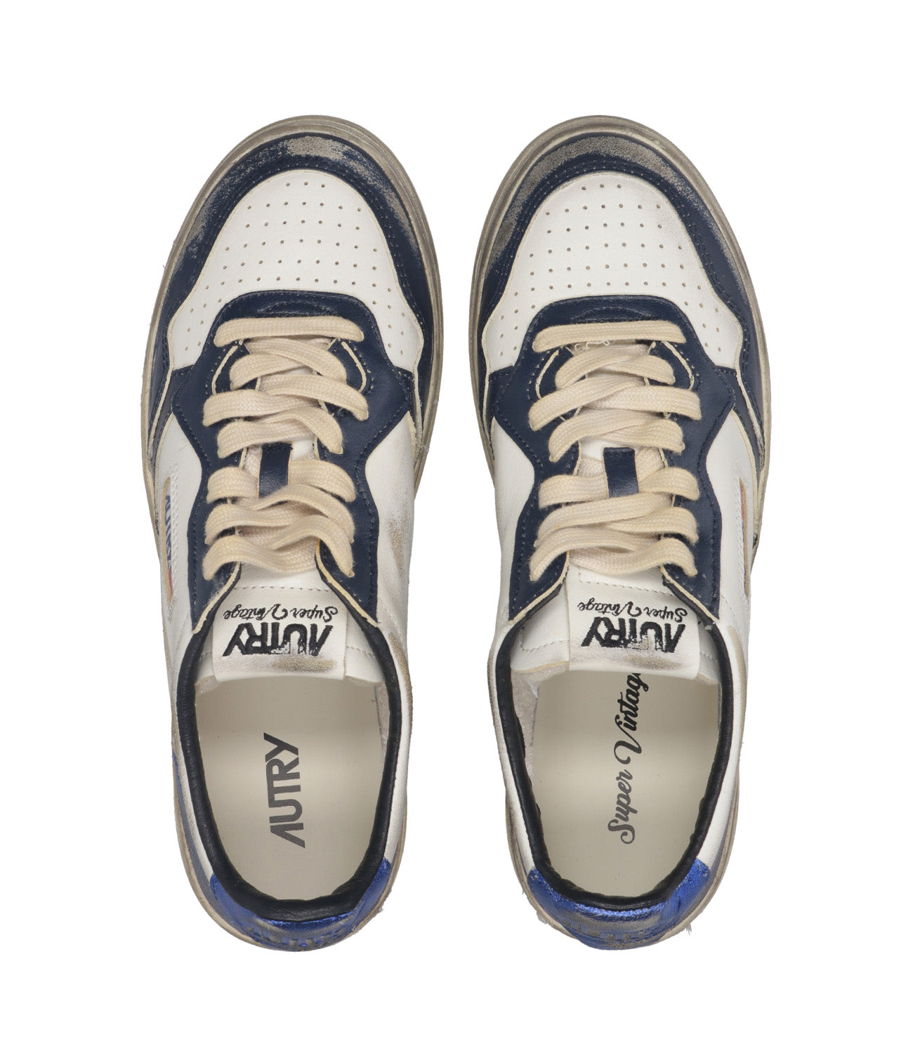 Autry | Sneakers Sup Vint Low Man Bianco Blu e Azzurro