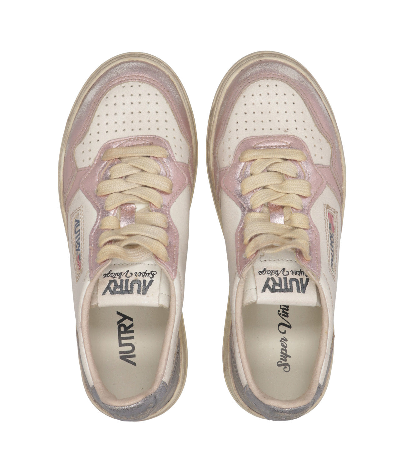 Autry | Sneakers Sup Vint Low Woman Rosa e Nero