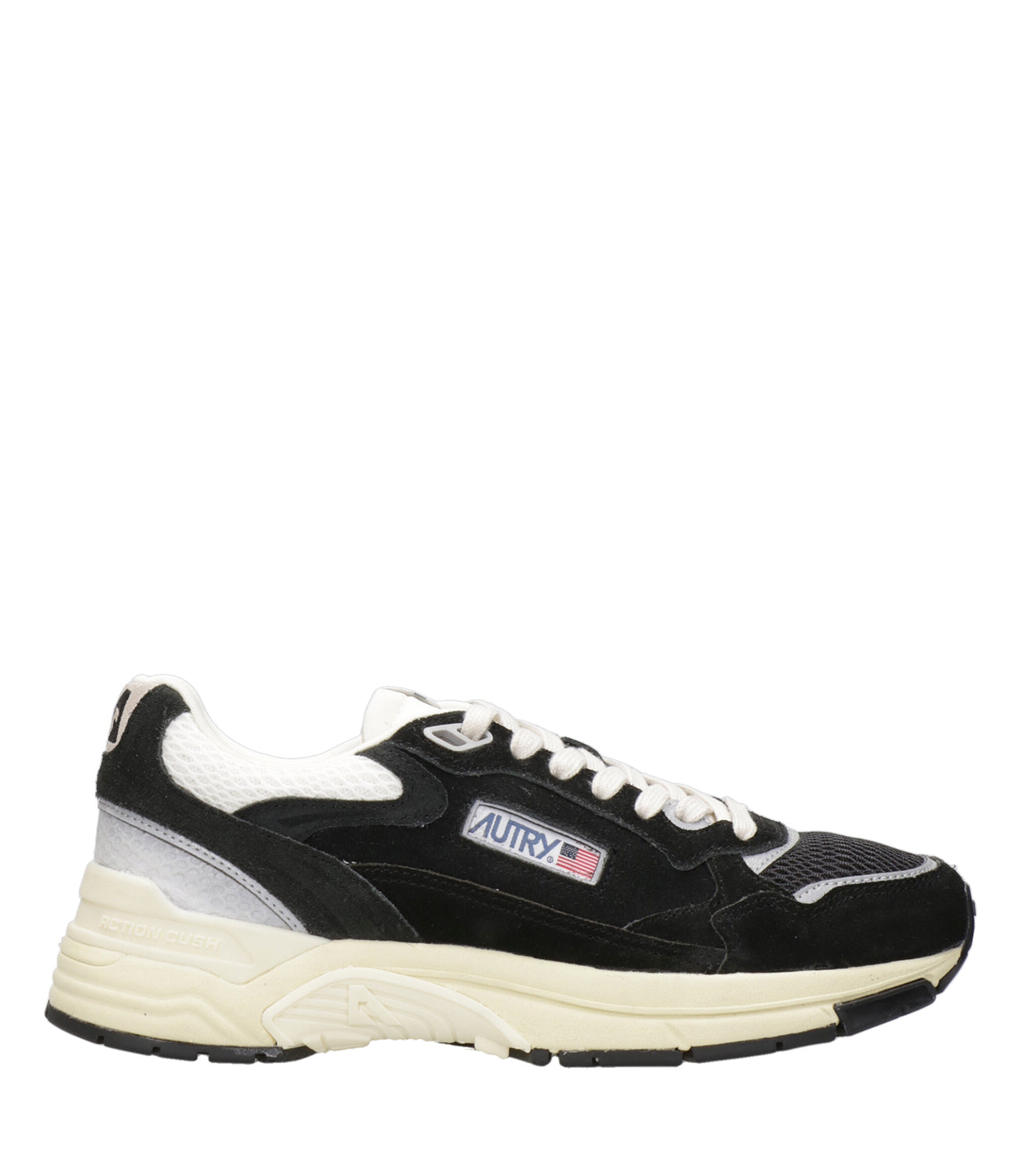 Autry | Sneakers Hyperway Low Man Suede Nero e Argento