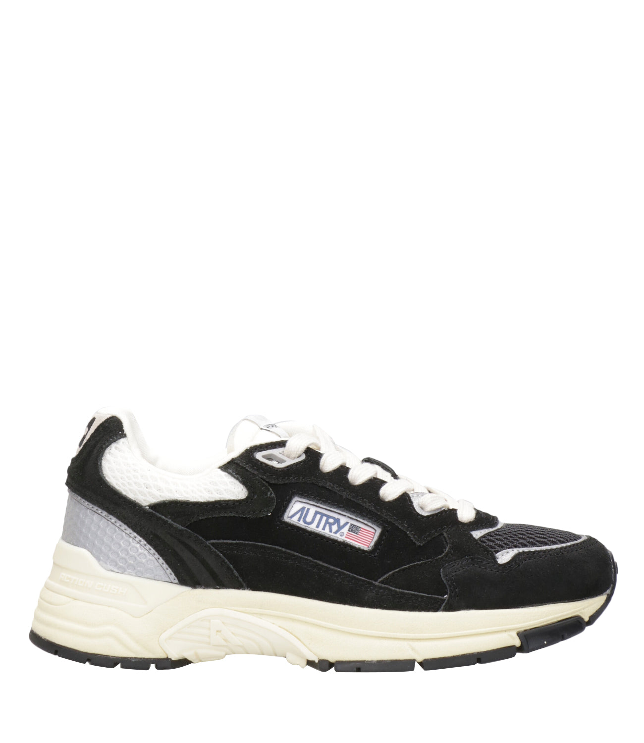 Autry | Sneakers Hyperway Low Wom Suede Nero e Argento