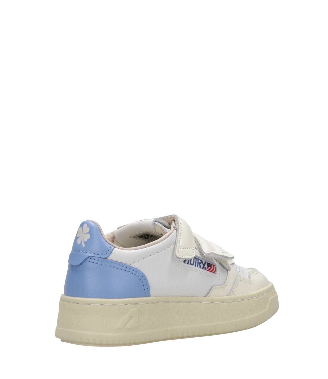Autry Kids | Sneakers Kidstripes Low Bianco e Celeste