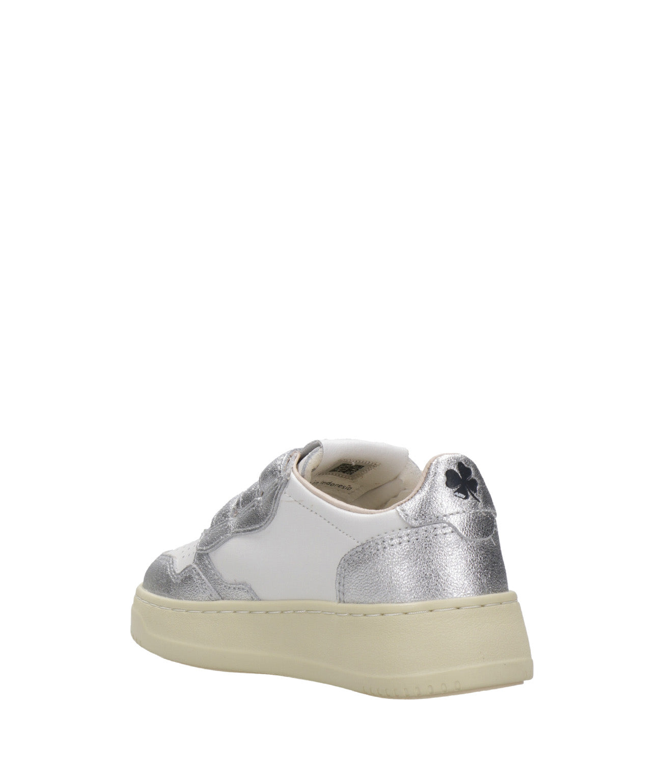 Autry Kids | Sneakers Kidstripes Low Bianco e Argento