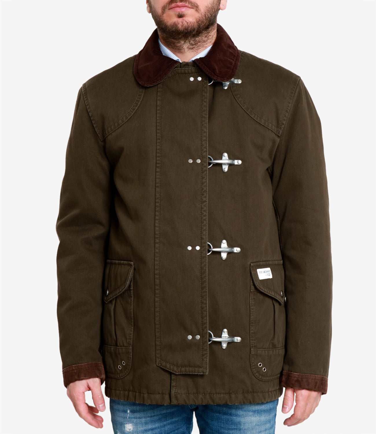 Fay | Giubbotto 4 Ganci Archive Verde militare