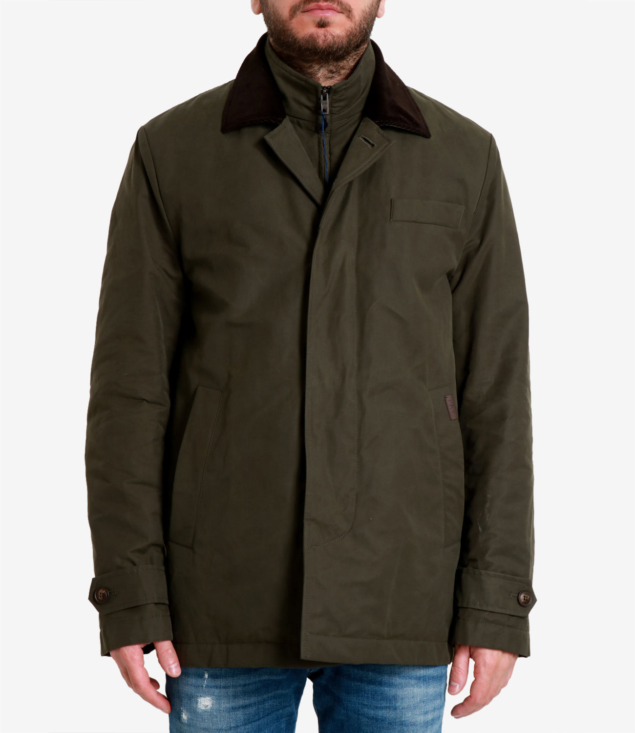 Fay | Giubbotto Morning Raincoat Verde militare