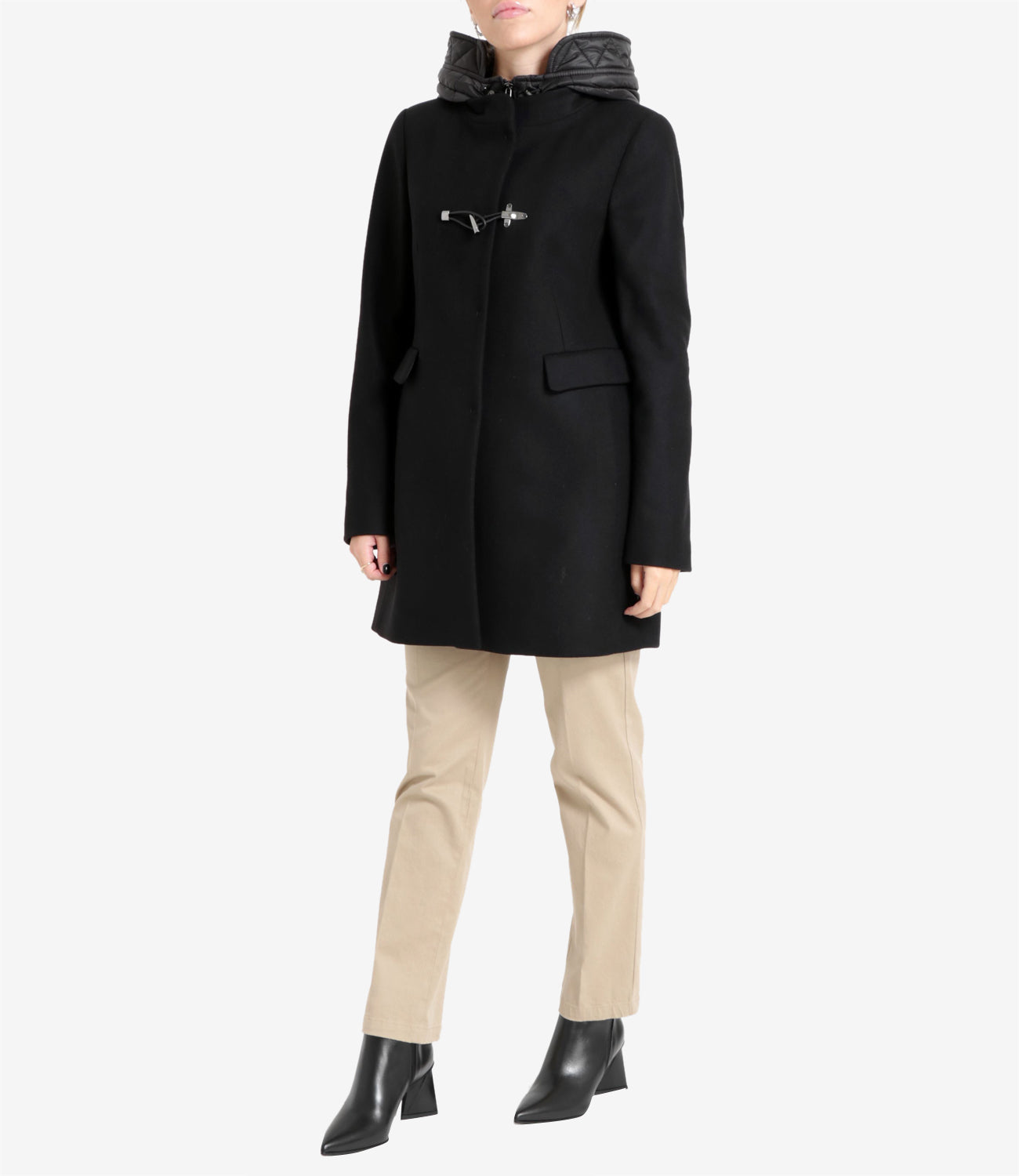 Fay | Cappotto Toggle Coat Db Front Nero