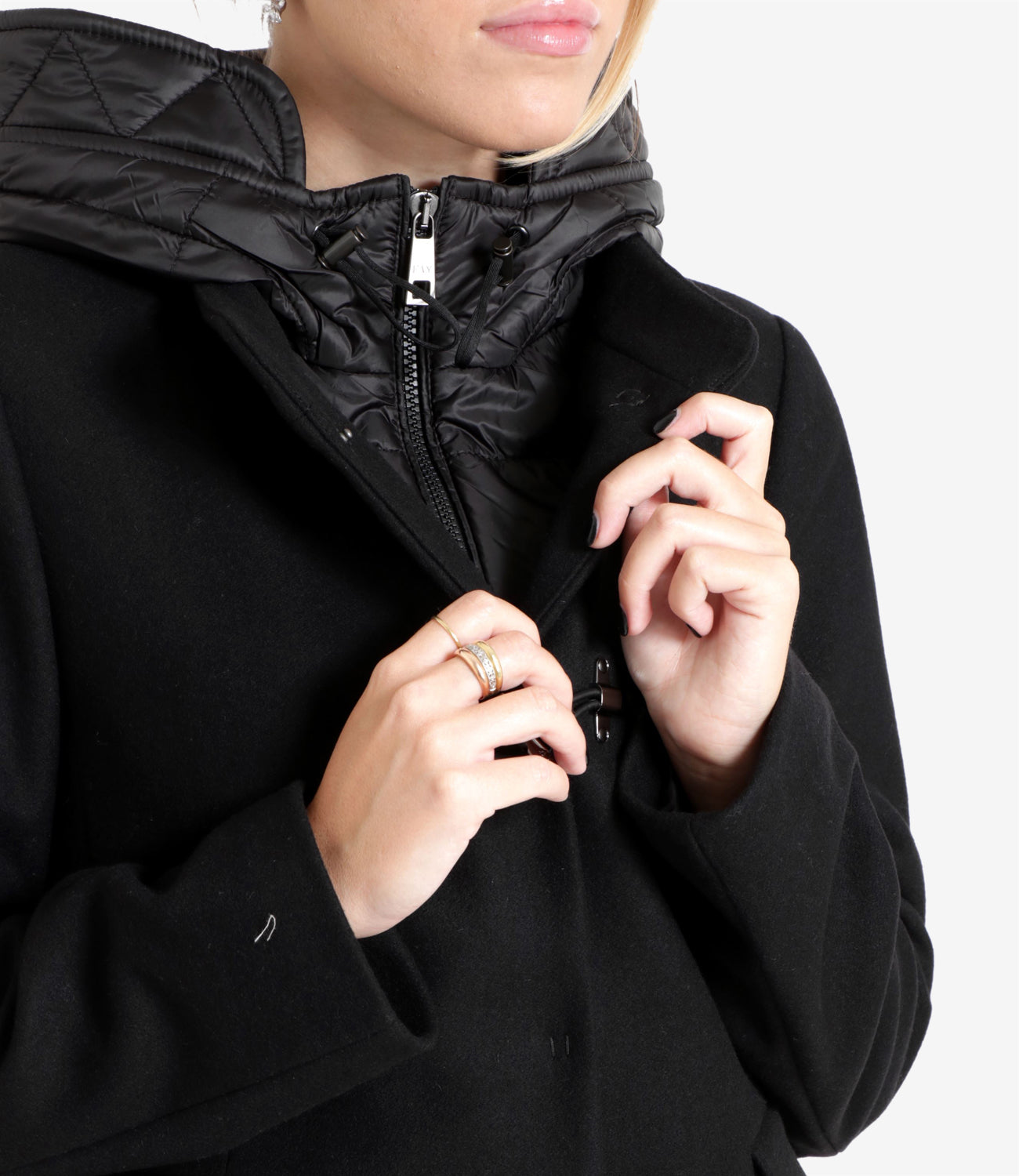 Fay | Cappotto Toggle Coat Db Front Nero