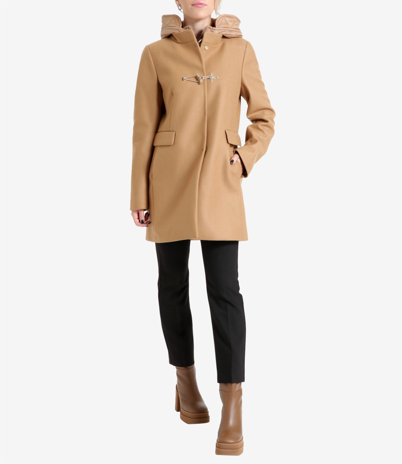 Fay | Cappotto Toggle Coat Db Front Cammello
