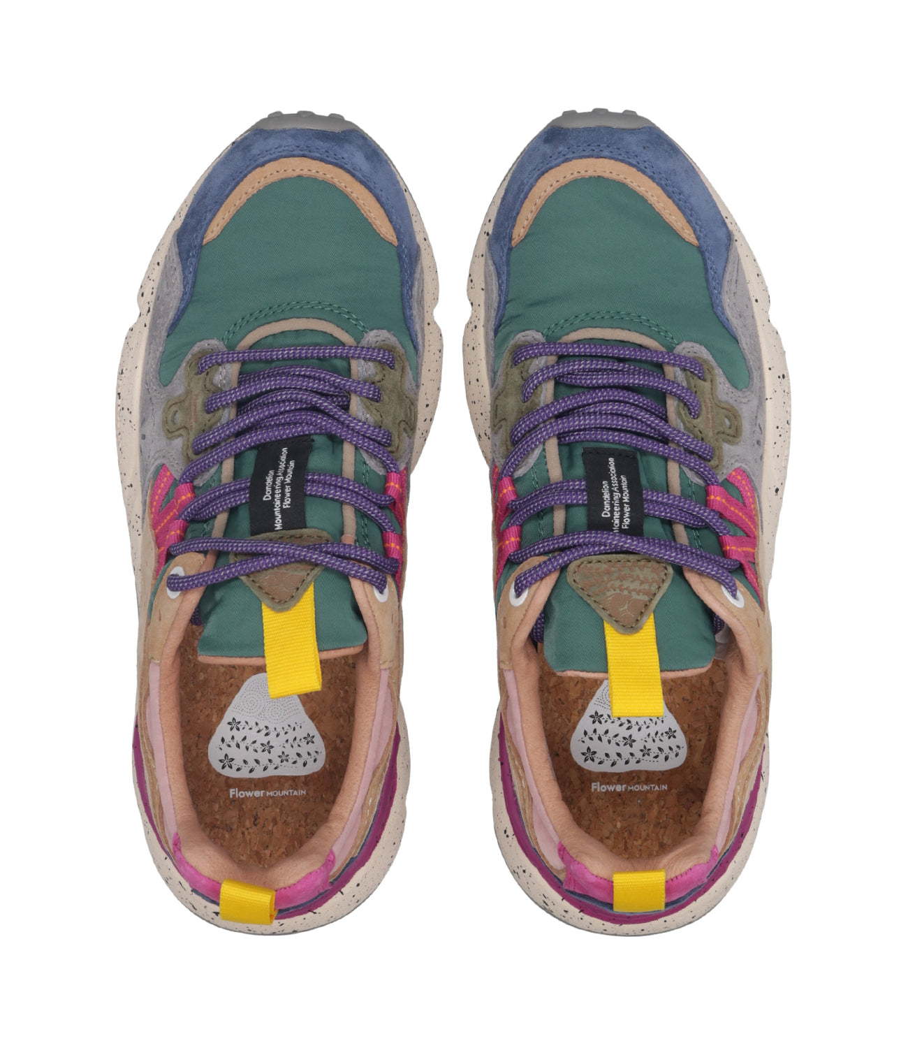 Flower Mountain | Sneakers Yamano 3 Verde Blu e Vino
