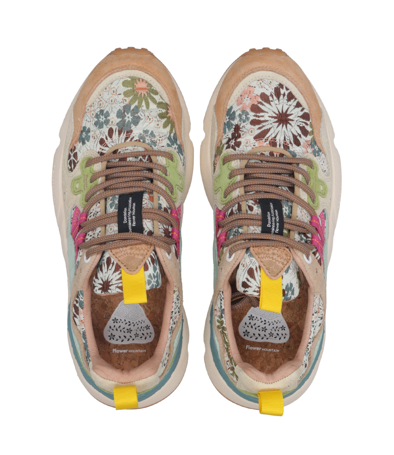 Flower Mountain | Sneakers Yamano 3 Nocciola Verde e Celeste