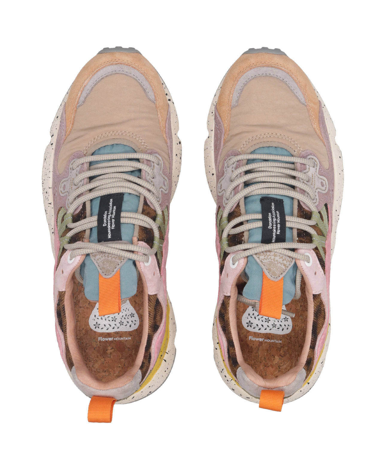 Flower Mountain | Sneakers Yamano 3 Beige Rosa e Celeste