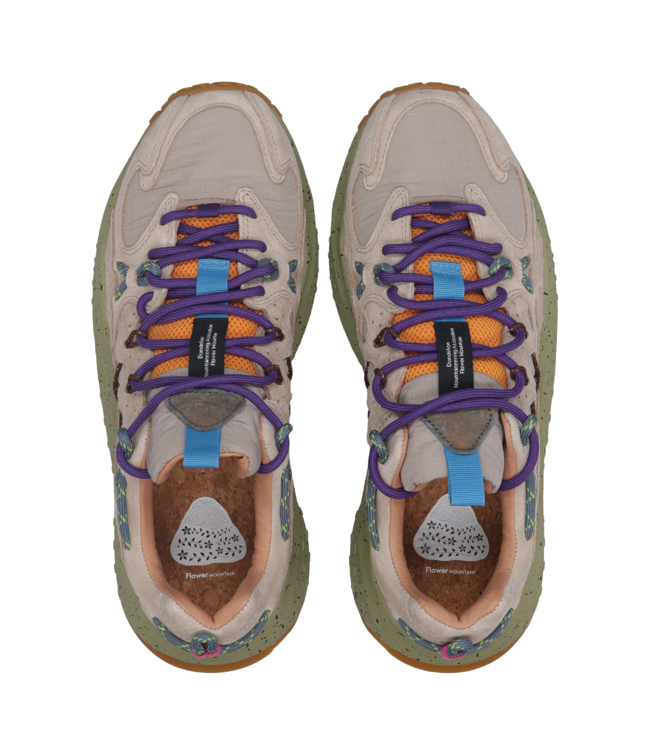 Flower Mountain | Sneakers Yamabushi Grigio e Verde militare