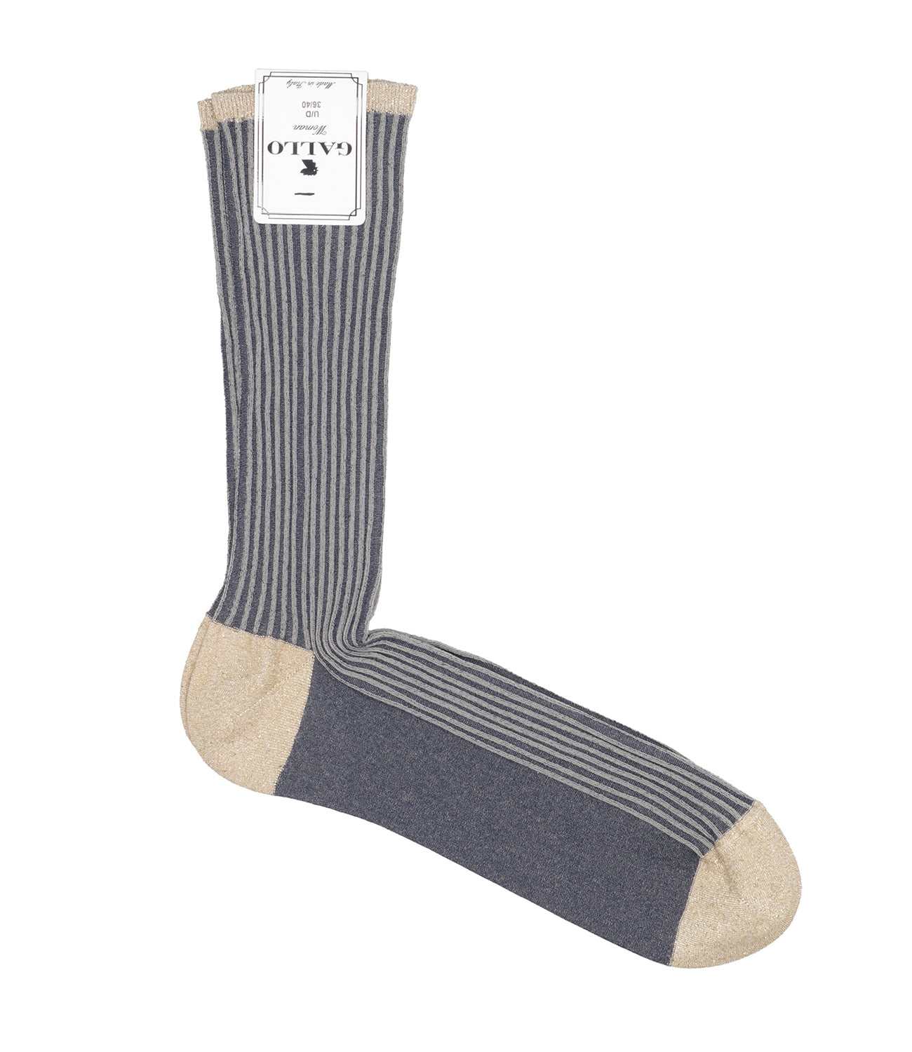Gallo | Calzini Corto Twin Rib Blu e Oro