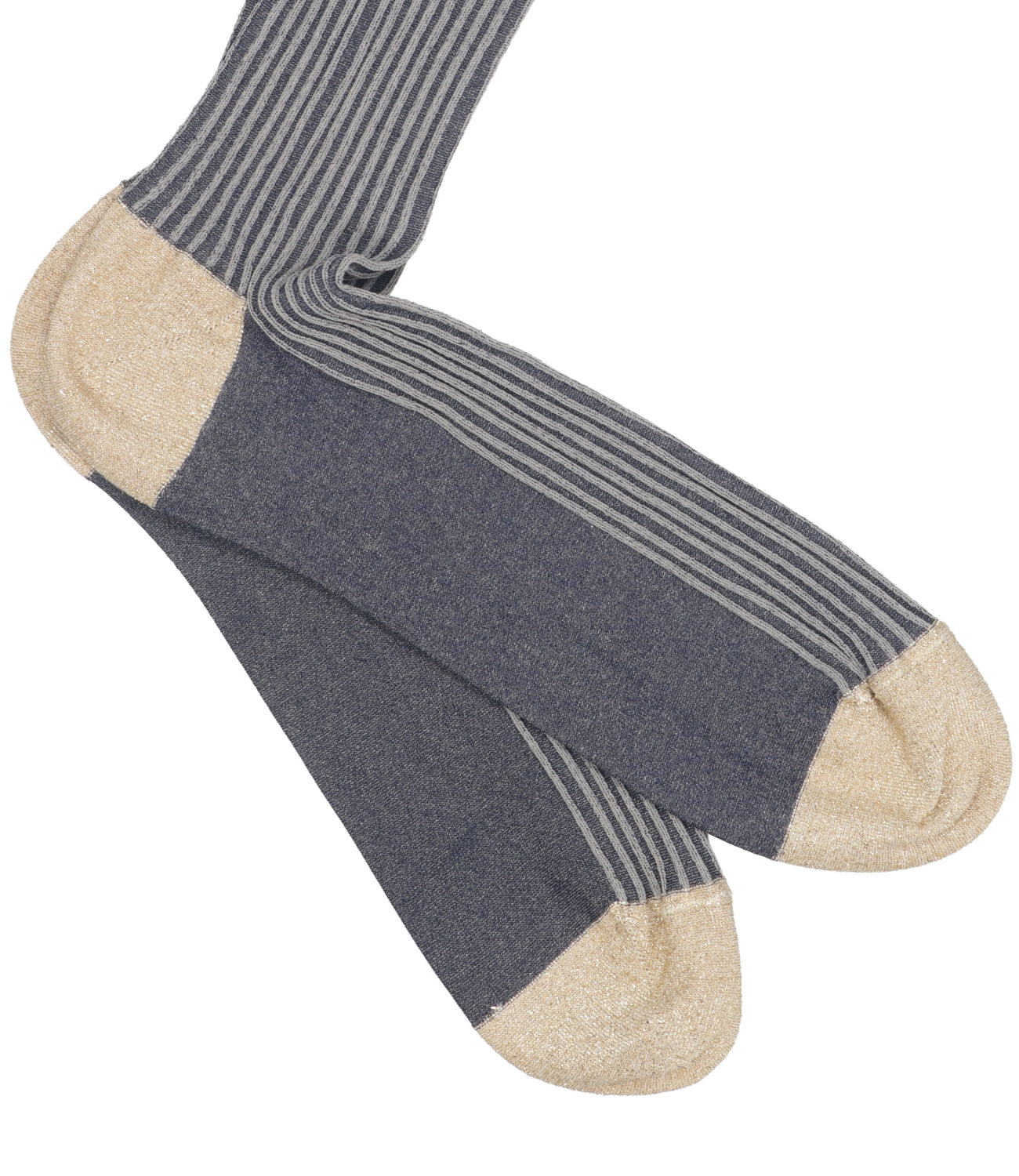 Gallo | Calzini Corto Twin Rib Blu e Oro