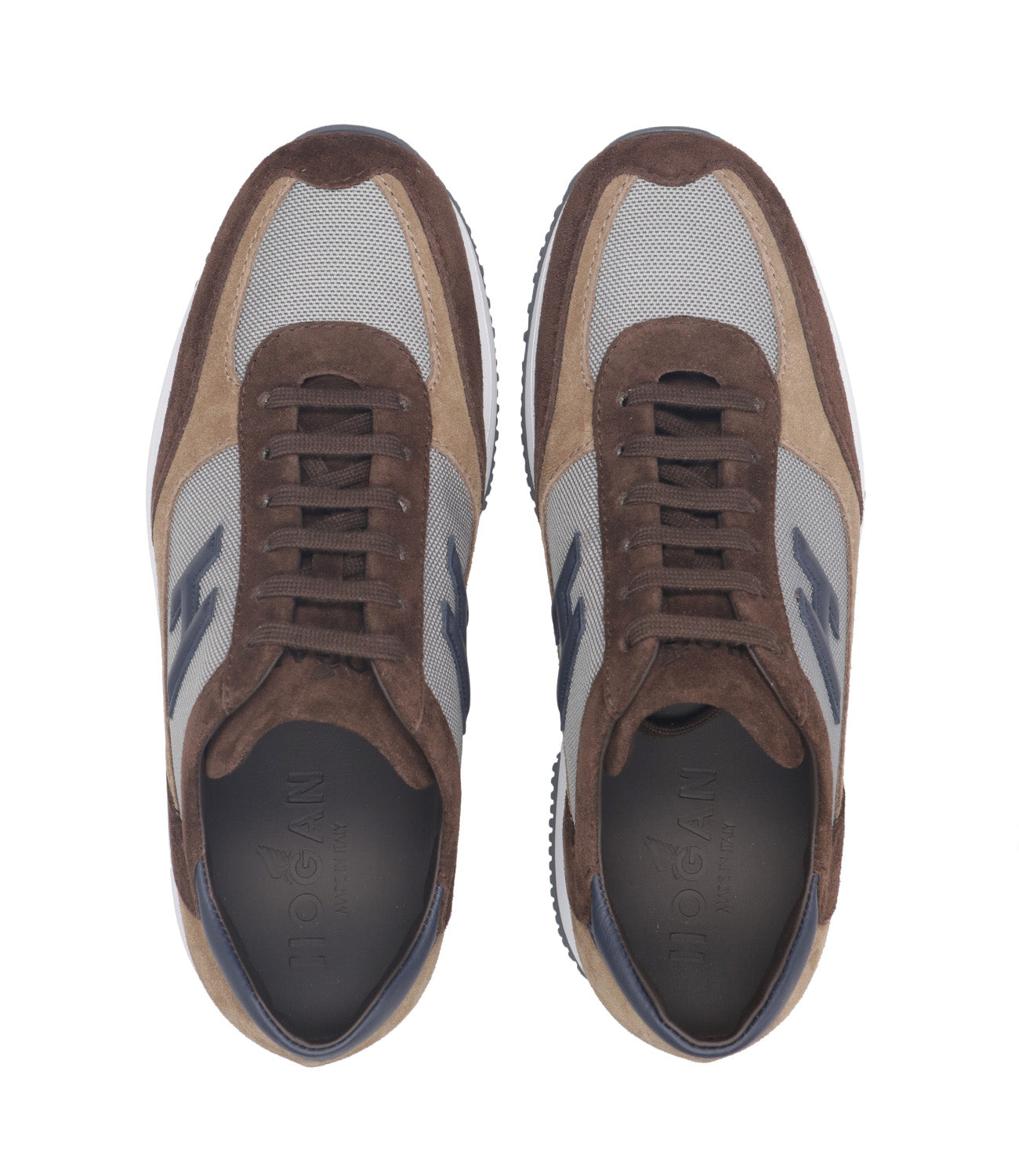 Hogan | Sneakers Interactive H 3D Marrone Tabacco e Grigio