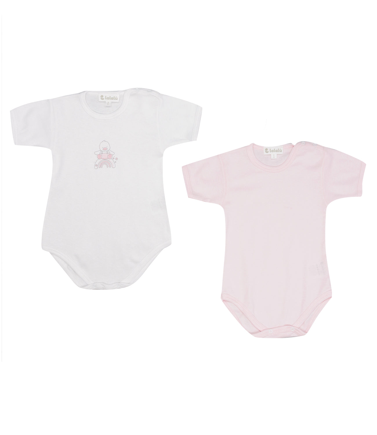 Lalalù | Body Bianco Rosa