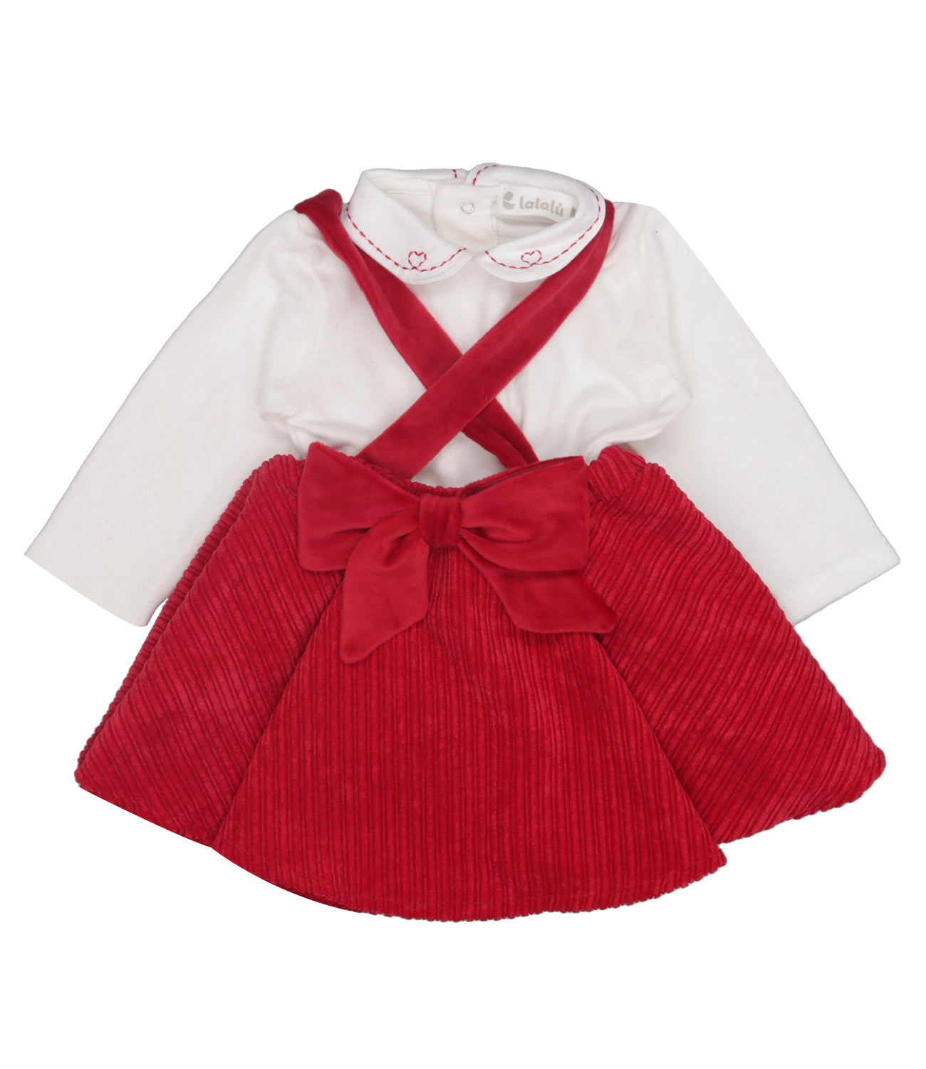 Lalalù | Set Salopette T-Shirt Rosso